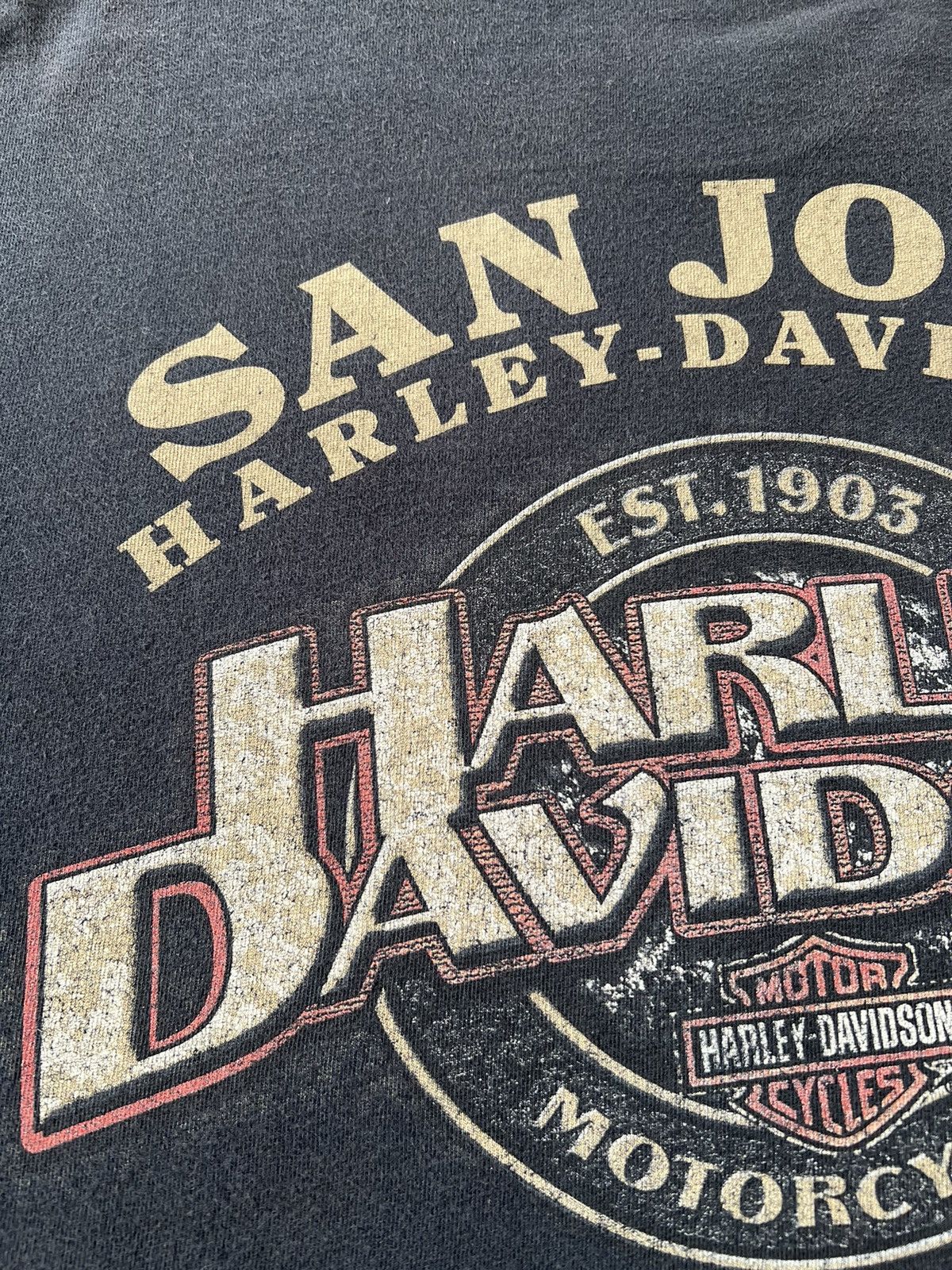 Harley Davidson Vintage 2005 Harley Davidson Tribal Flames Y2k Black T-shirt Size US M / EU 48-50 / 2 - 14 Thumbnail