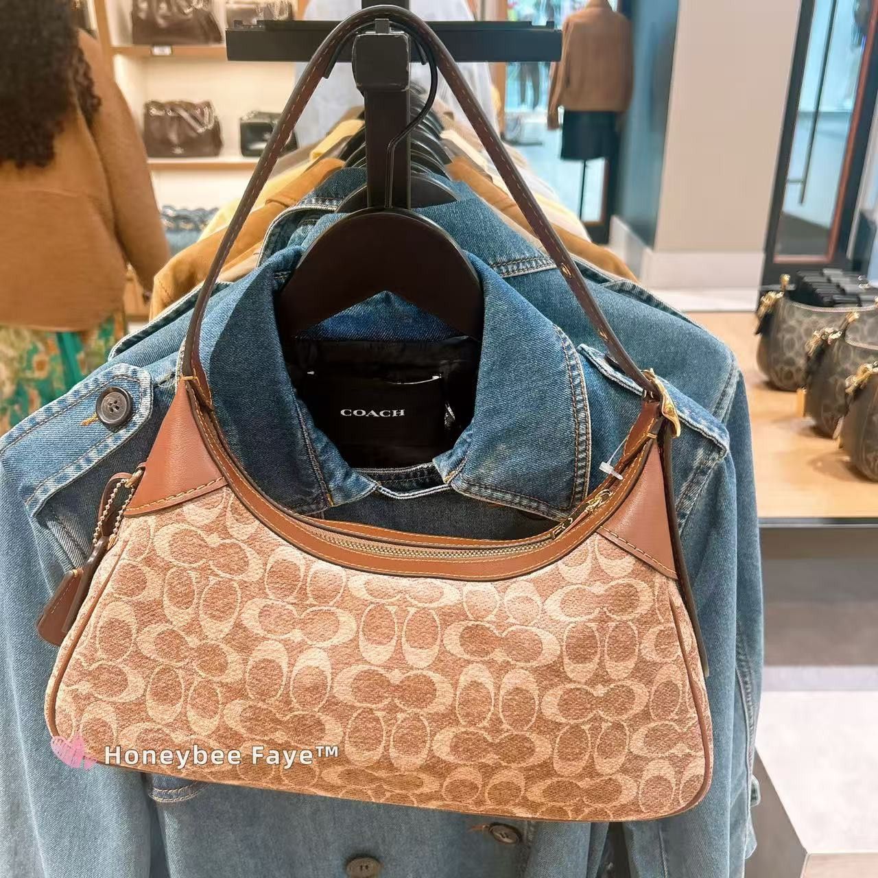 Coach Ella Small Shoulder Bag In Signature Chenille CDV37 Size ONE SIZE - 3 Thumbnail