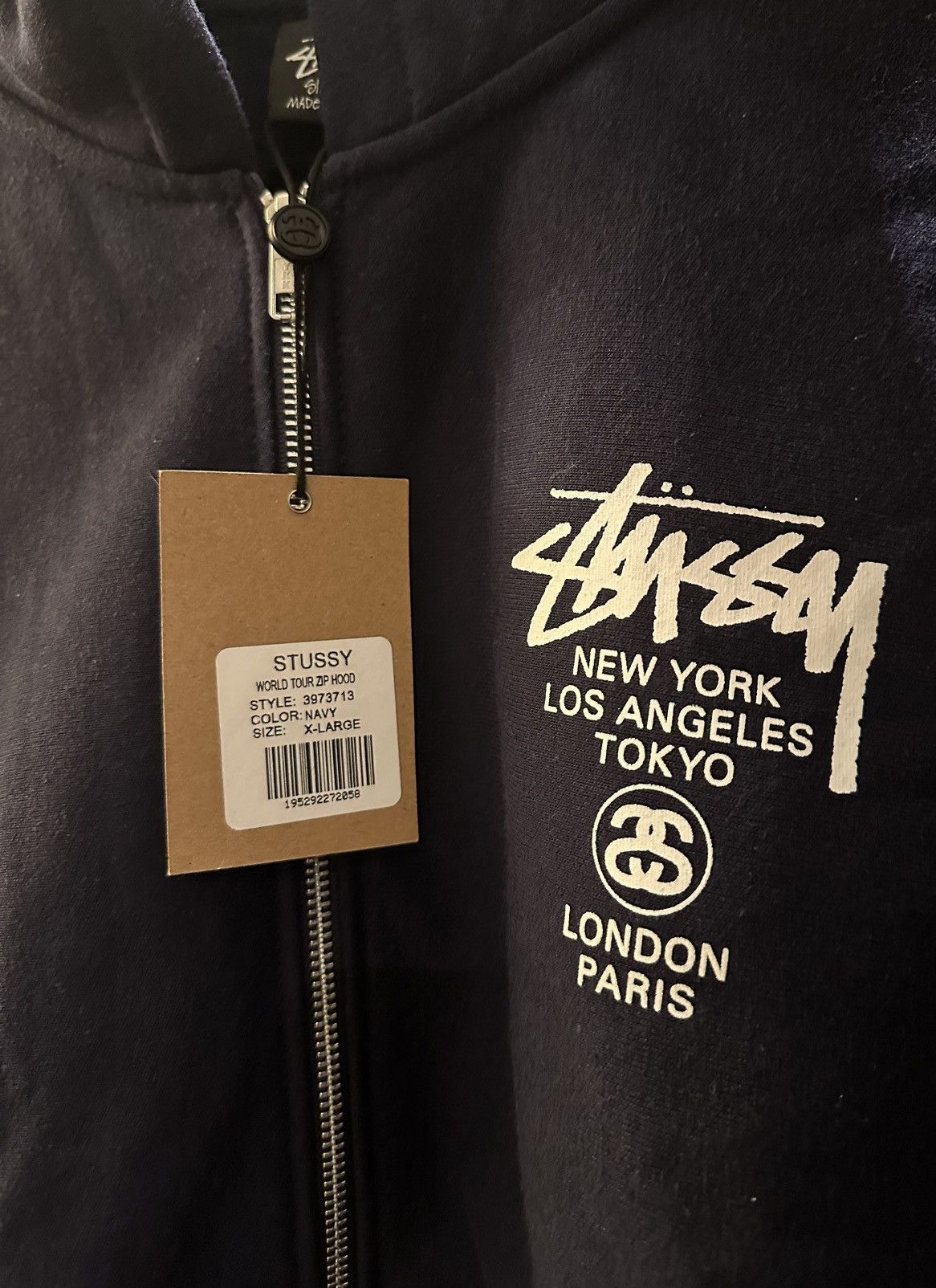Stussy Stussy World Tour Zip Hoodie Size US XL / EU 56 / 4 - 4 Thumbnail