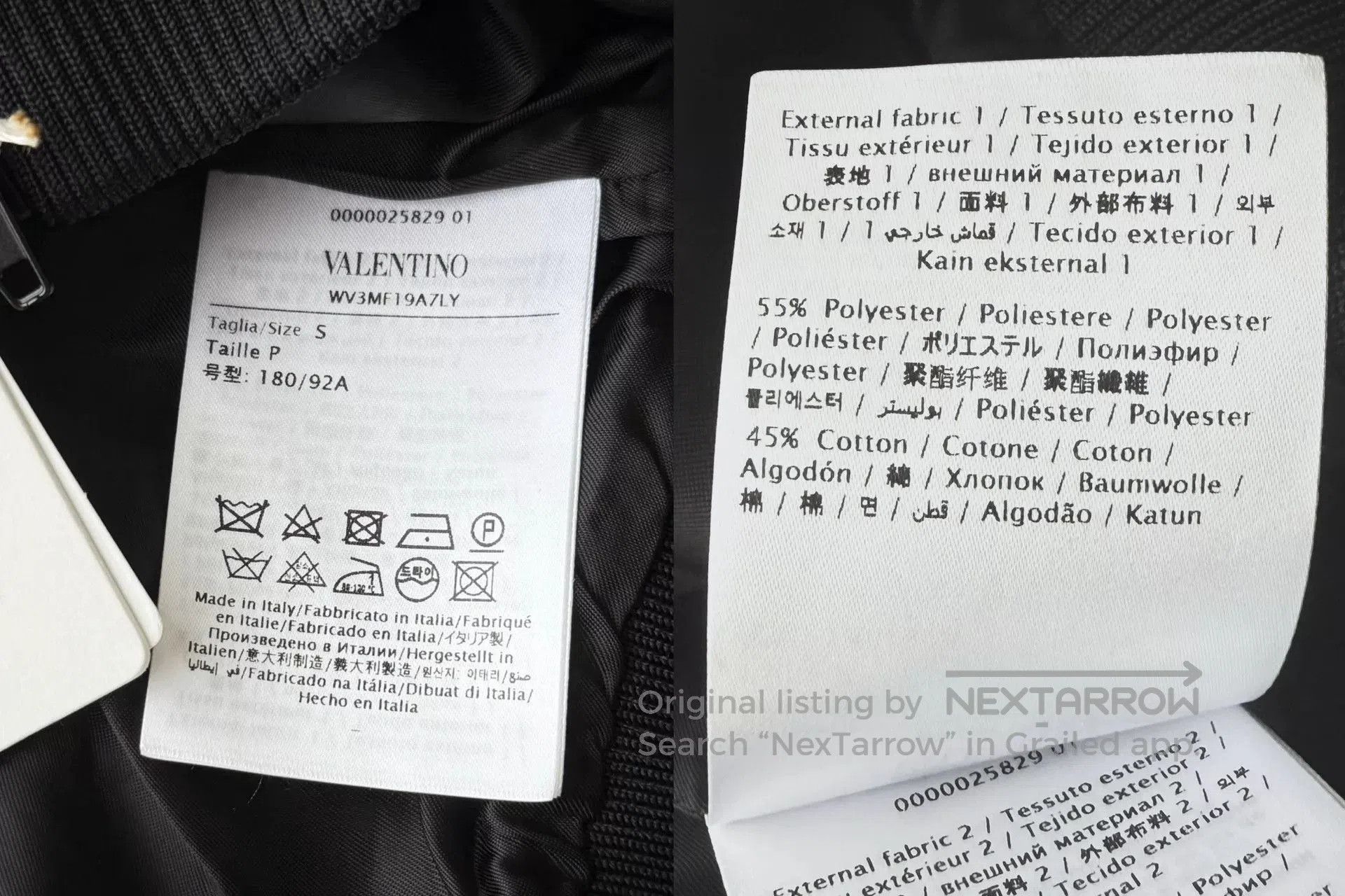 Valentino Valentino VLTN 21SS Zip Jacket. Size US S / EU 44-46 / 1 - 8 Thumbnail
