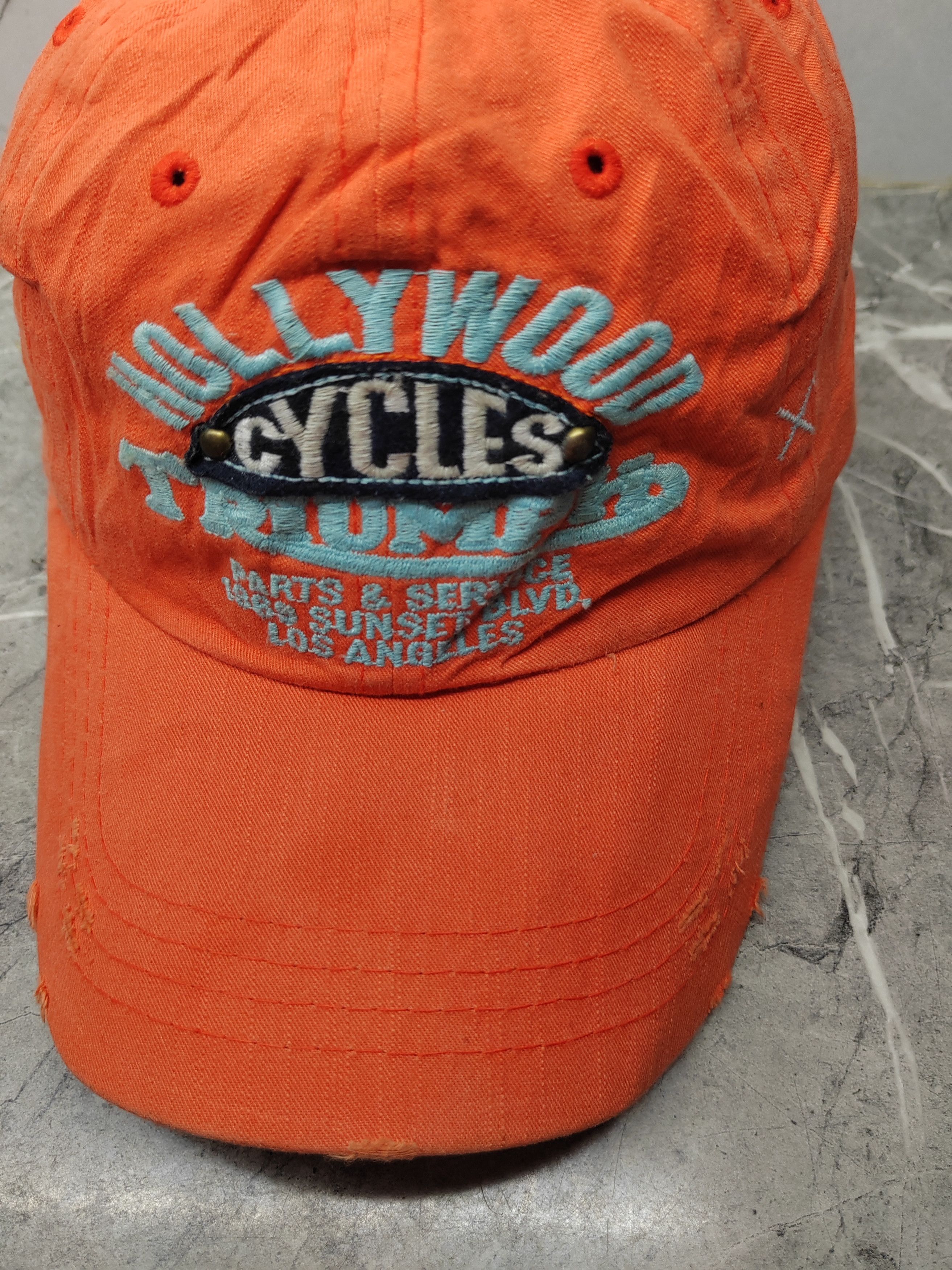 Vintage Vintage Triumph Motorcycle Distressed Style Cap Hat Size ONE SIZE - 3 Thumbnail