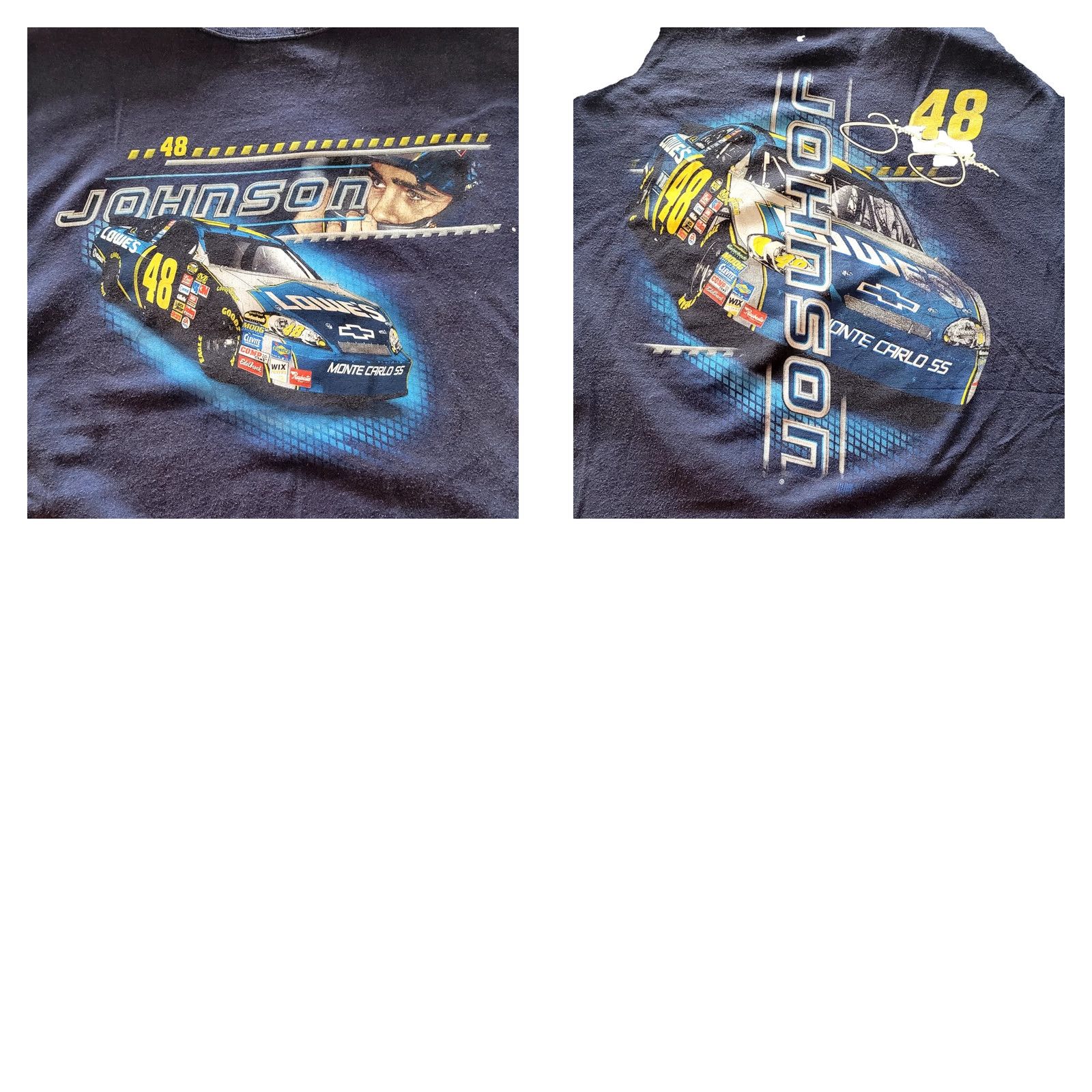 Chase Authentics Jimmie Johnson #48 NASCAR T-Shirt XL Chase Authentics Navy Blue | Front & Back Graphics | 100% Cotton | Racing, NASCAR, Jimmie Johnson Size US XL / EU 56 / 4 - 8 Thumbnail