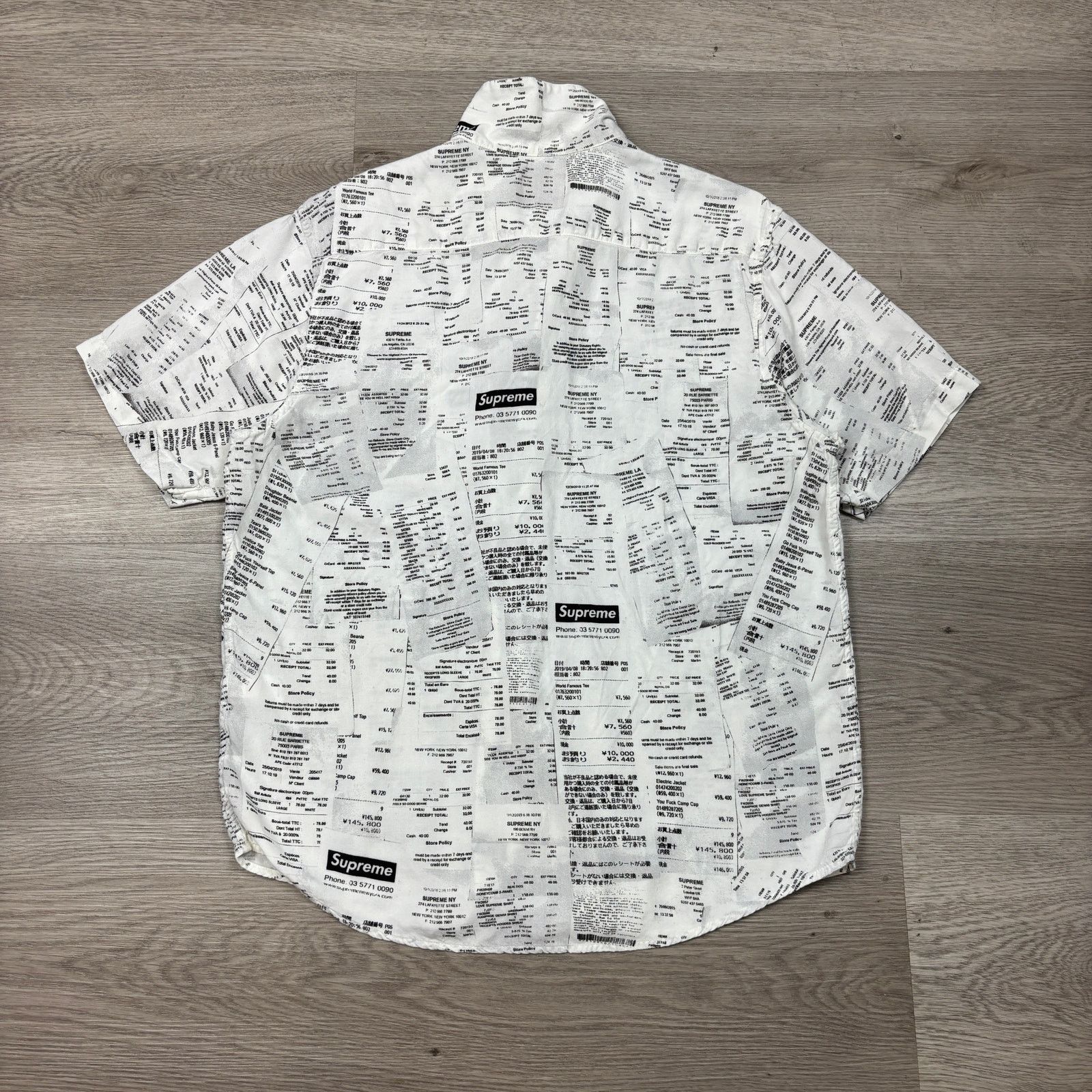 Supreme Rare Supreme Receipts Rayon Button Up Shirt Men's Medium Size US M / EU 48-50 / 2 - 3 Thumbnail