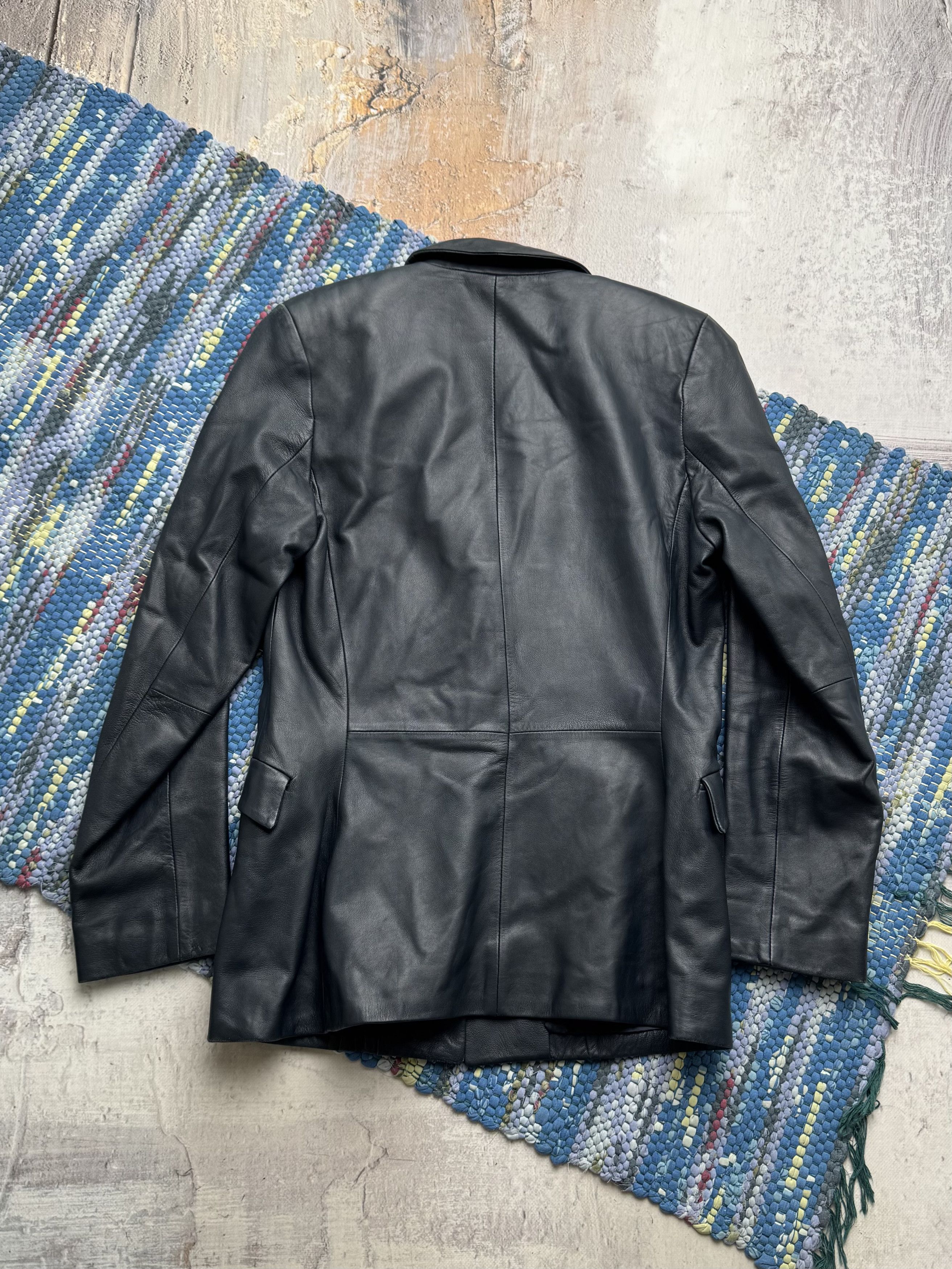 Vintage Vintage Real Leather Jacket Tailored Button Front Blazer Size M / US 6-8 / IT 42-44 - 8 Thumbnail