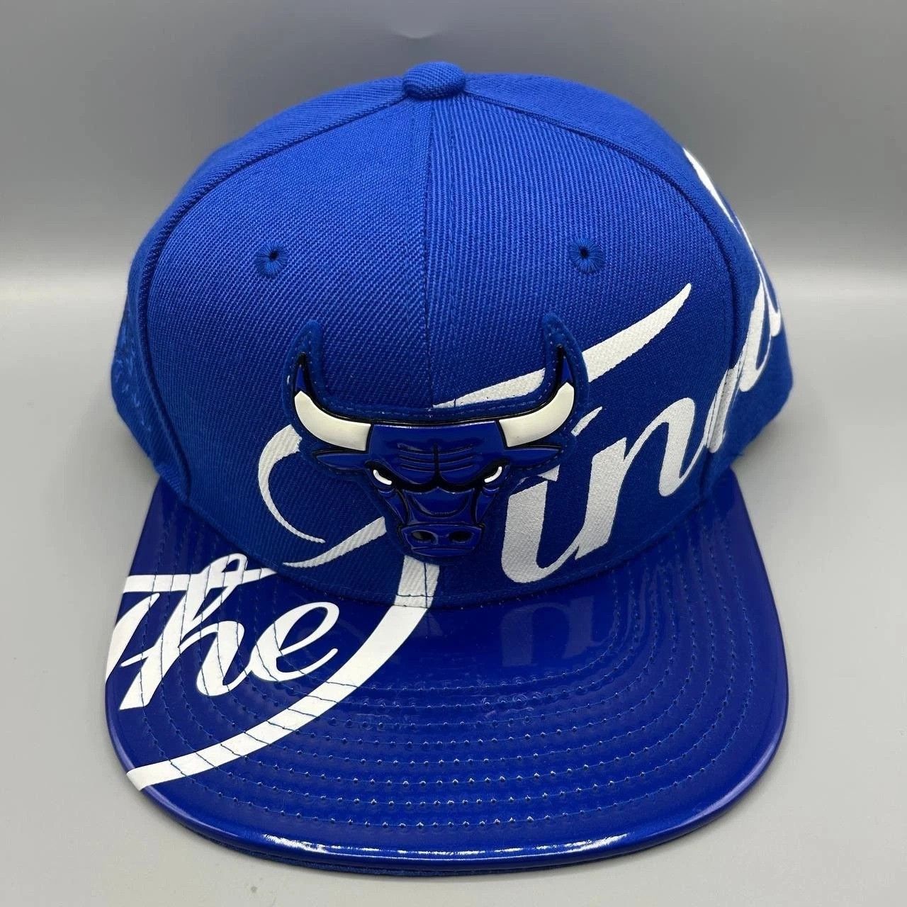 Mitchell & Ness Chicago Bulls NBA Hat Men Blue The Finals Snap Back Cap Size ONE SIZE - 1 Thumbnail