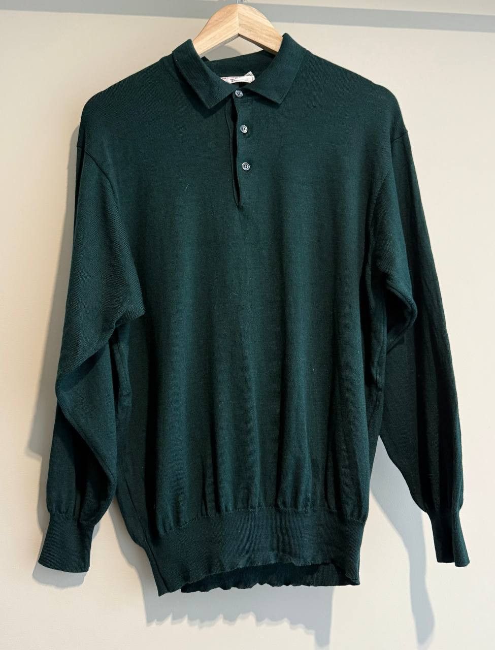 Gran Sasso Wool/ Cashmere Long Sleeve Polo Shirt