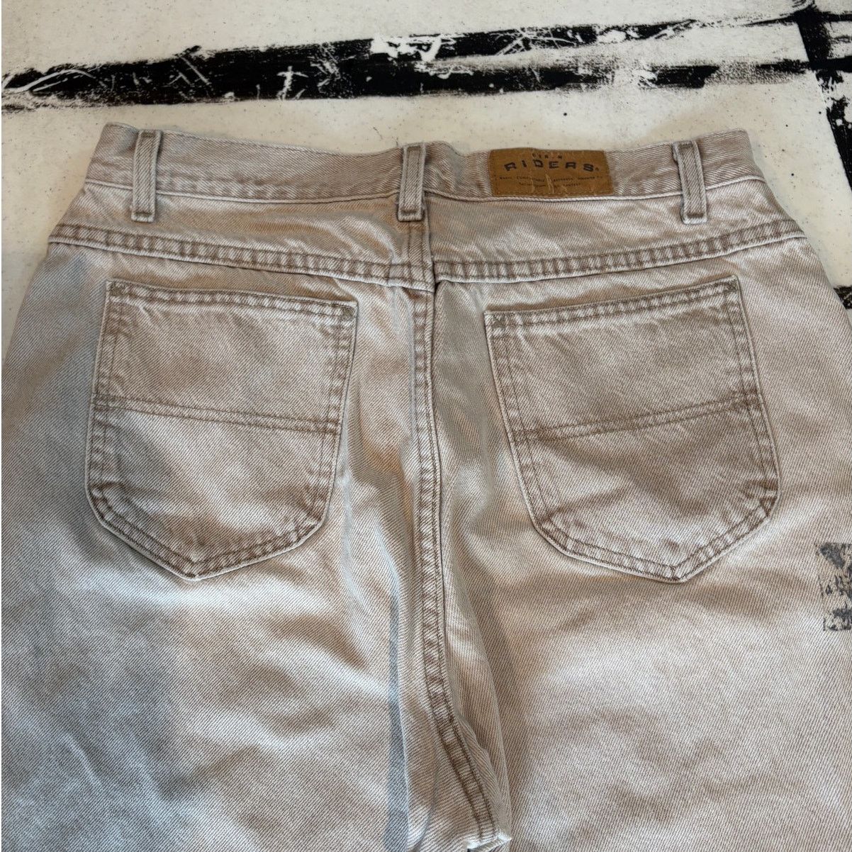 Lee × Vintage Vintage Riders by Lee Beige Denim Jeans (32x30) Size 16 MED Size 38" / US 16 / IT 52 - 4 Thumbnail