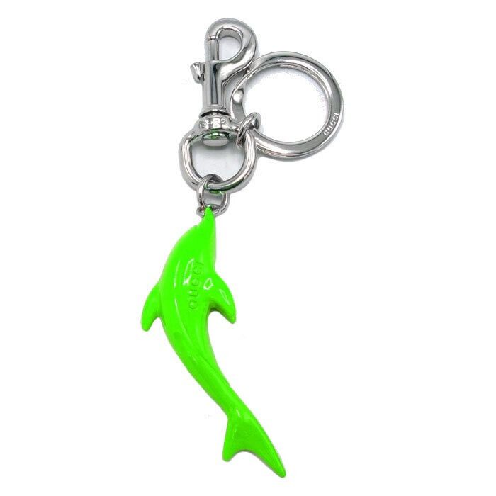 Gucci oc11z526 Size: OS / Engraved Dolphin Keychain in Green Size ONE SIZE - 1 Preview