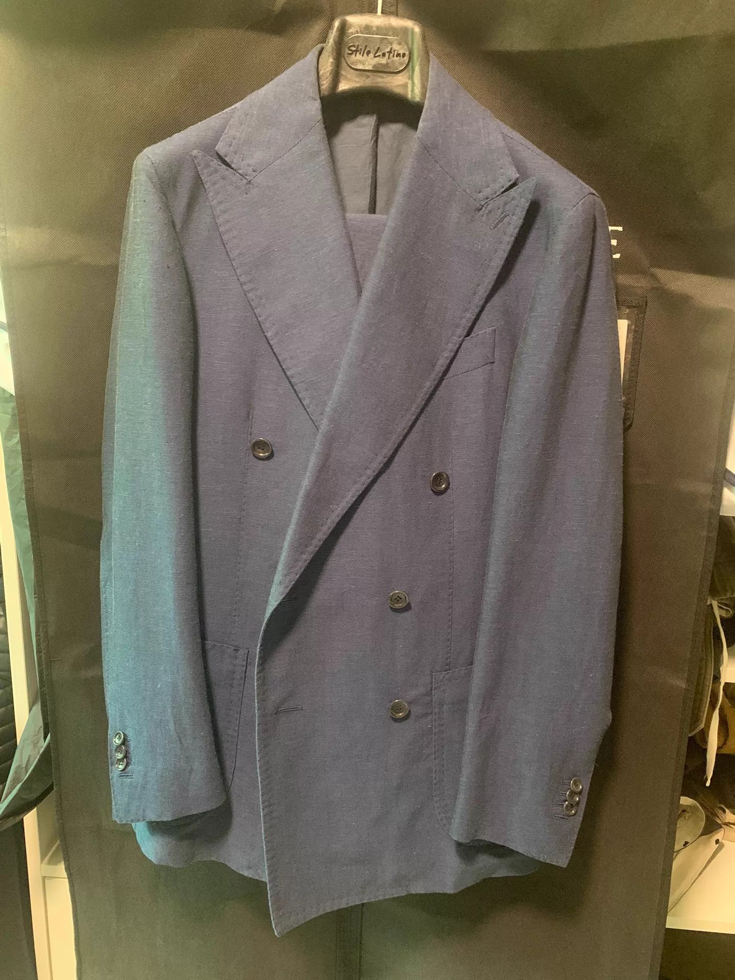 Stile Latino stile latino Napoli suit 46 56/44 Wool Linen Casual Mint Size 46R - 2 Thumbnail