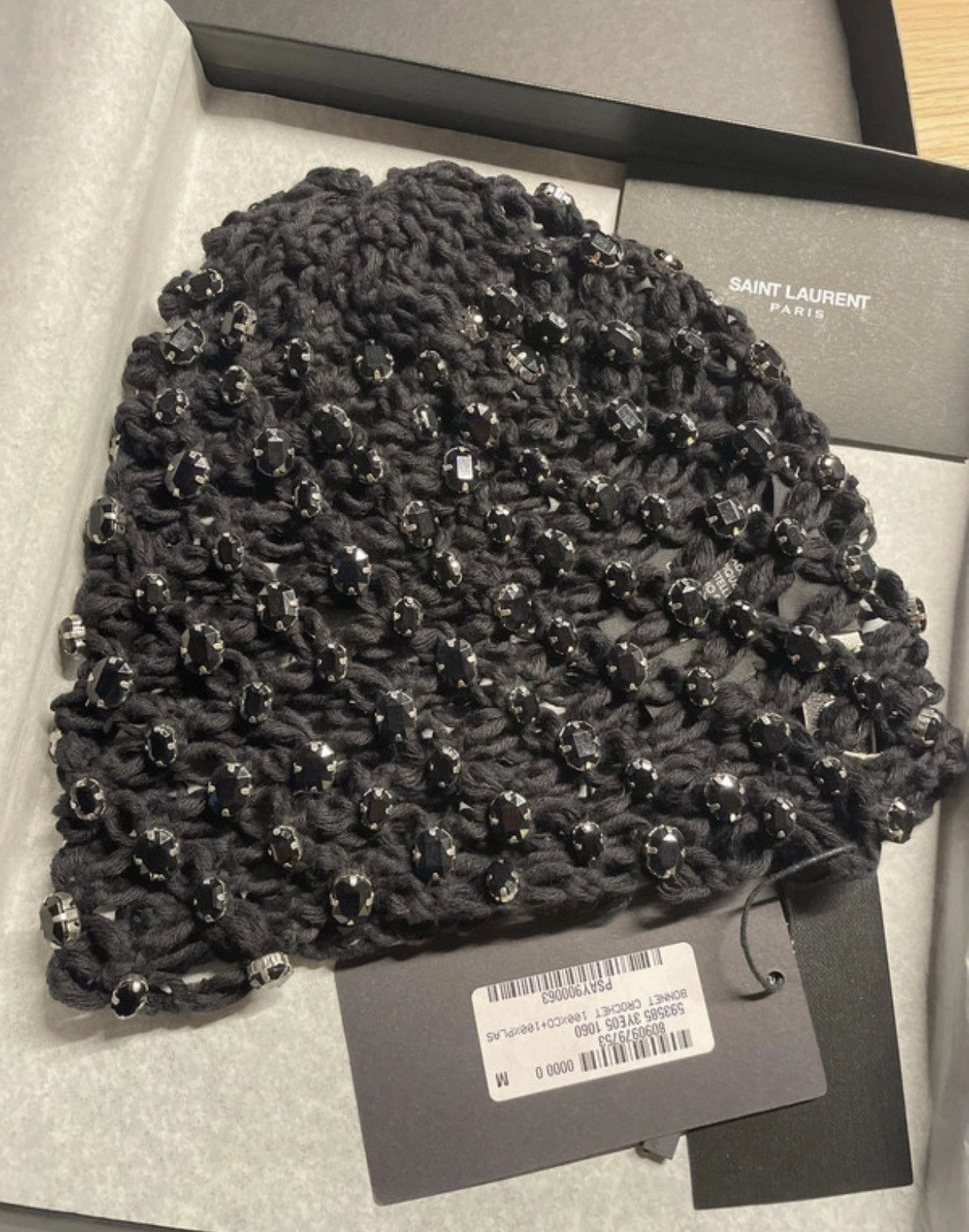 Saint Laurent Paris Saint Laurent Paris Embellished Knit Beanie Size ONE SIZE - 1 Thumbnail