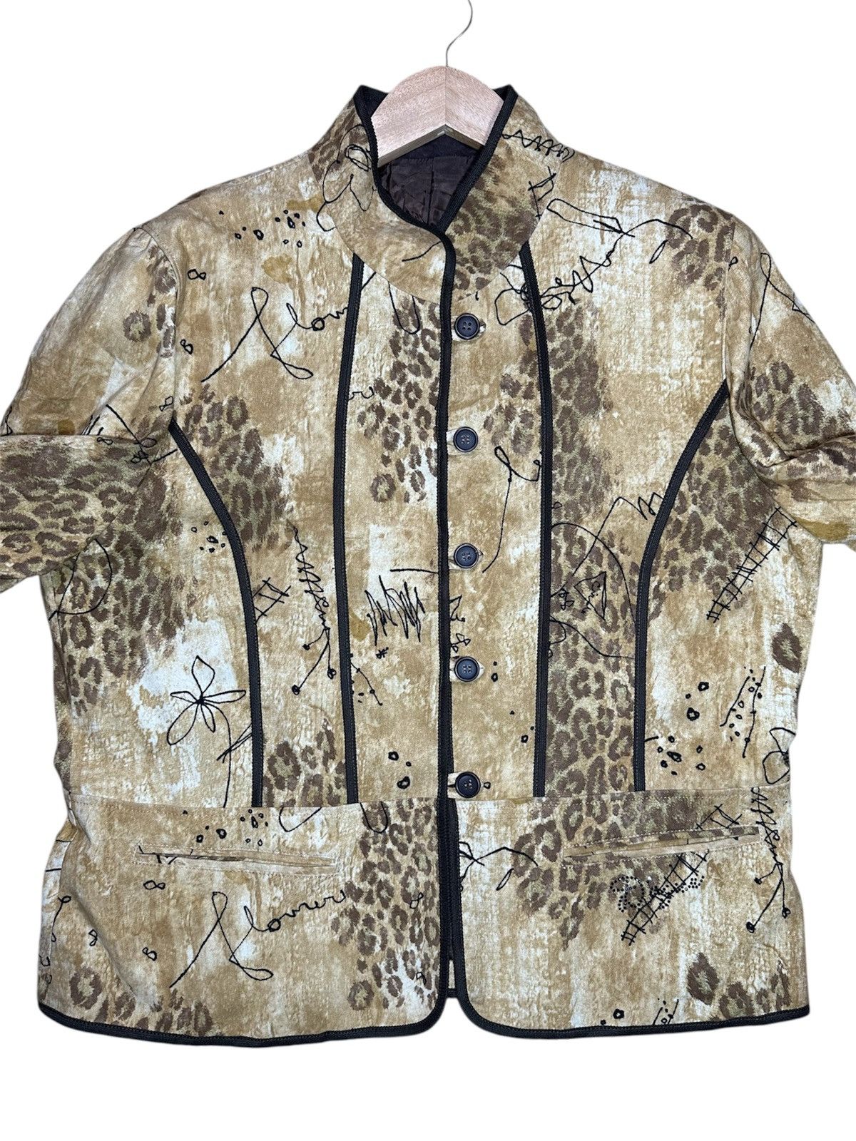Japanese Brand 🔥sale🔥Vintage D'azur Leopard Design Size L / US 10 / IT 46 - 3 Thumbnail