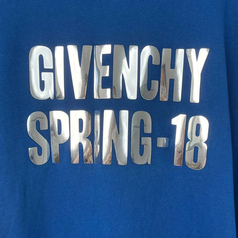 Givenchy Givenchy Blue Glitter Logo Hoodie, Size XS Size US XS / EU 42 / 0 - 4 Thumbnail