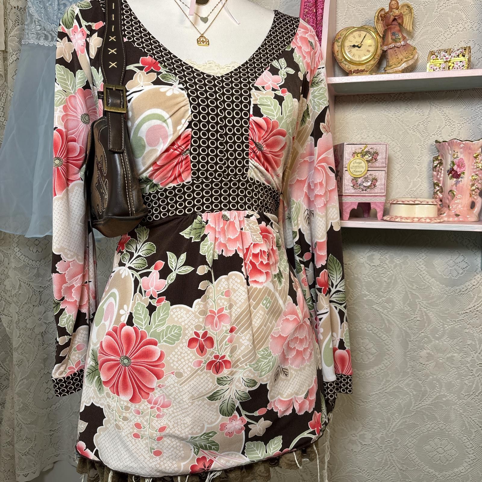Other y2k fairy core floral flowy tie back top Size XL / US 12-14 / IT 48-50 - 6 Thumbnail