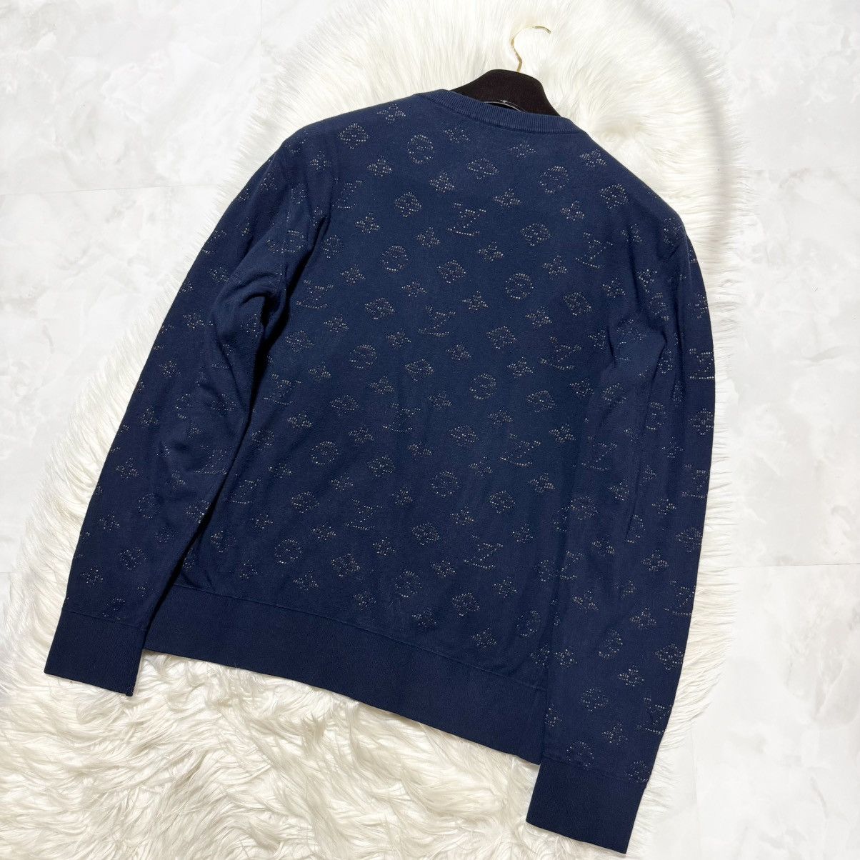Louis Vuitton Louis Vuitton Marble Monogram Knit Sweater with Logo Patch Size US M / EU 48-50 / 2 - 7 Thumbnail