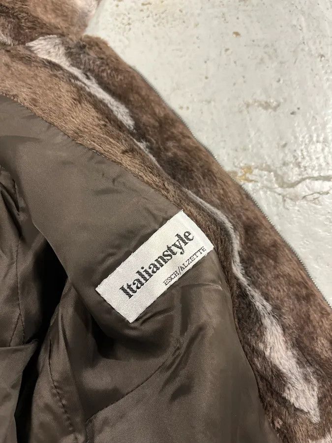 Gianfranco Ferre 2000s Gianfranco Ferré Brown & Grey Faux Fur Jacket Size S / US 4 / IT 40 - 10 Thumbnail