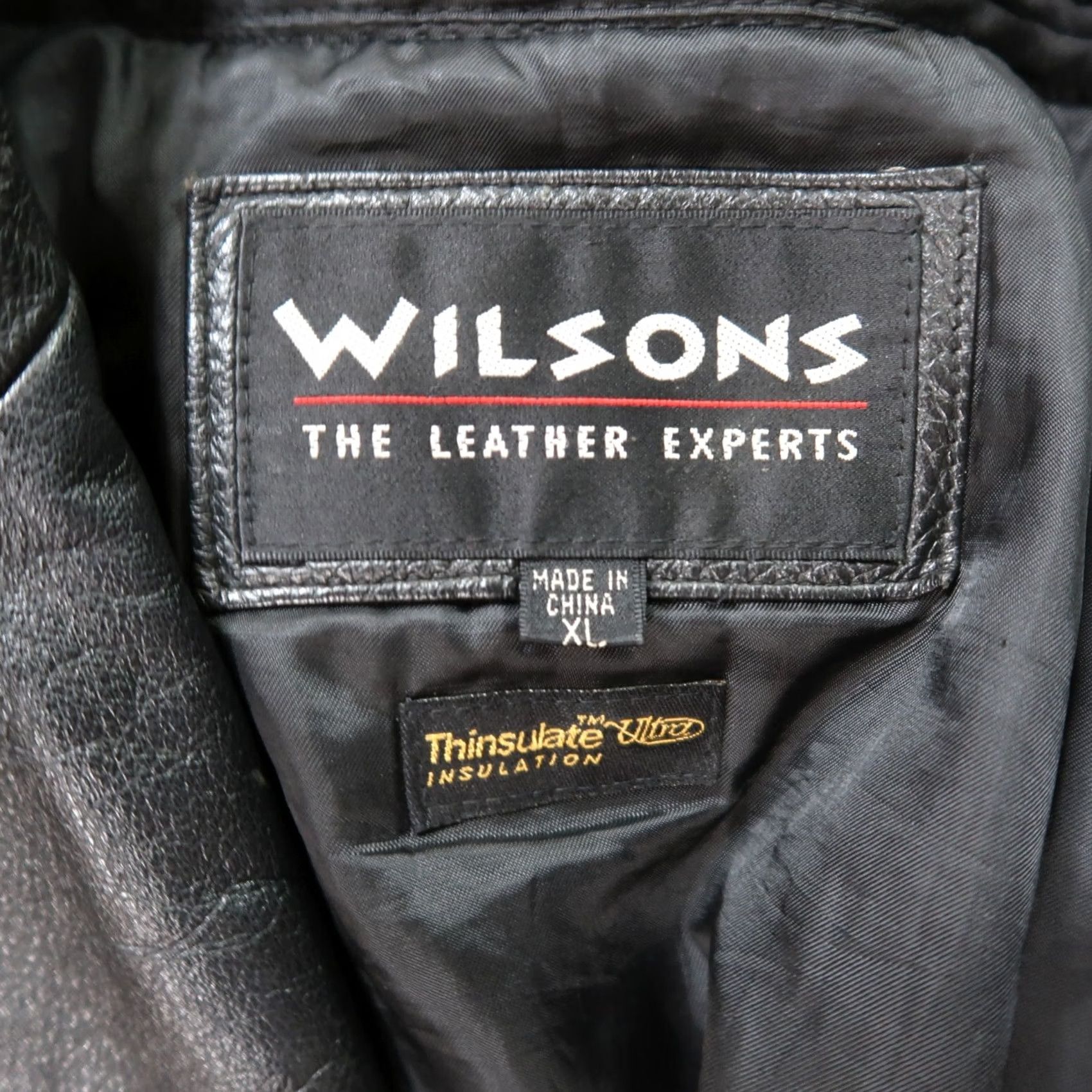 Vintage VINTAGE Wilsons Black Leather Jacket Women's XL Button Front Insulated Coat Size XL / US 12-14 / IT 48-50 - 4 Thumbnail