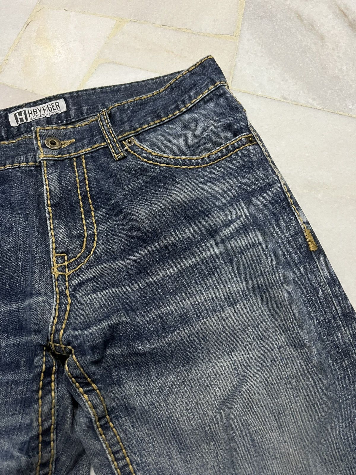 Japanese Brand H.By Figer Distress Selvedge Jean Size US 33 - 9 Thumbnail