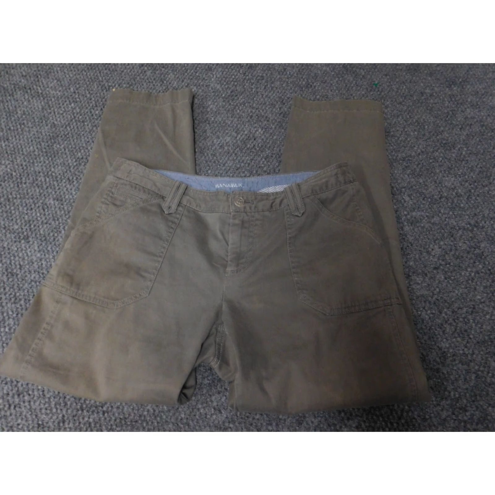 Banana Republic Banana Republic Womens Pants 30X26 Gray STRAIGHT Chino Regular Knit Cotton Straight Leg Girls Womens Size 30" / US 8 / IT 44 - 2 Thumbnail
