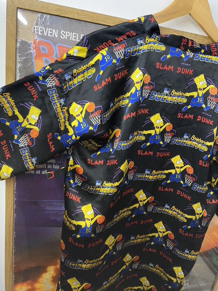 The Simpsons 1995 Vintage The Simpsons Brisbane Bullets NBA Team Shirt Size US L / EU 52-54 / 3 - 3 Thumbnail