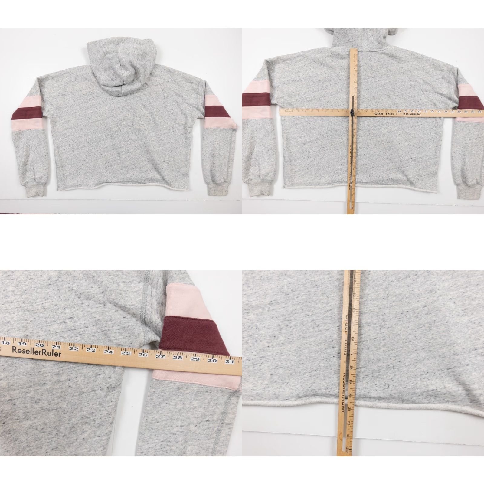 Abercrombie & Fitch Abercrombie & Fitch Gray Cropped Hoodie Sweatshirt Women's Large Pullover Activewear Size L / US 10 / IT 46 - 8 Thumbnail