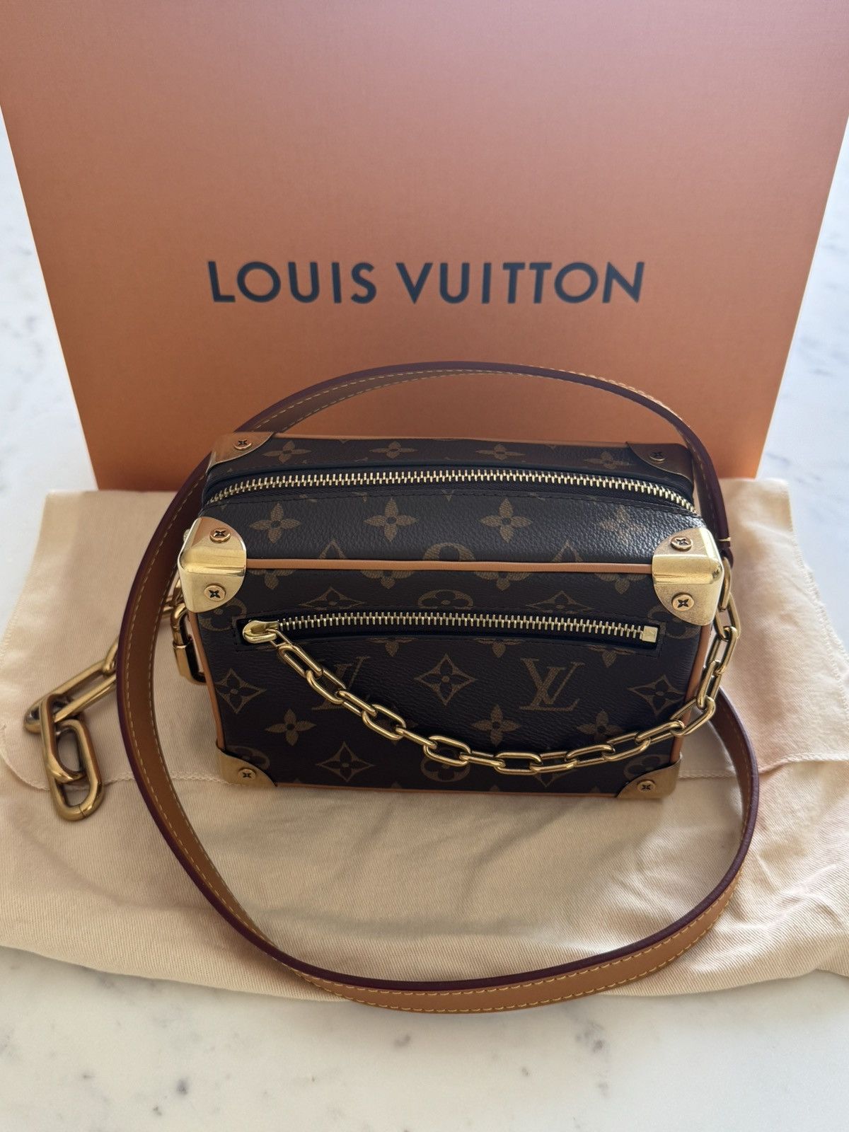 Louis Vuitton LV RARE MINI SOFT TRUNK Monogram Legacy Brown