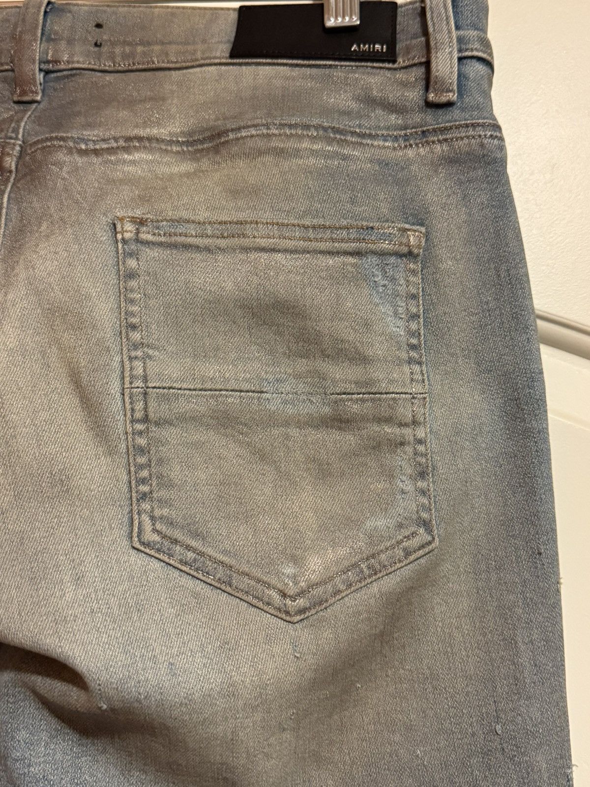 Amiri Amiri MX1 'Shotgun' slim fit foil finish denim jeans Size 33 Size US 33 - 9 Thumbnail