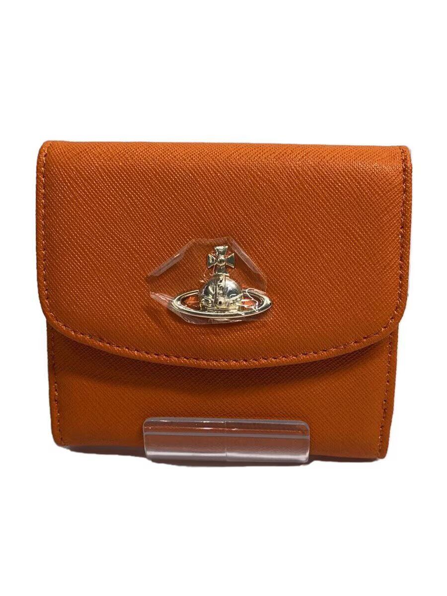 Vivienne Westwood Vivienne Westwood Plain 3-Fold Wallet Orange Size ONE SIZE - 1 Thumbnail