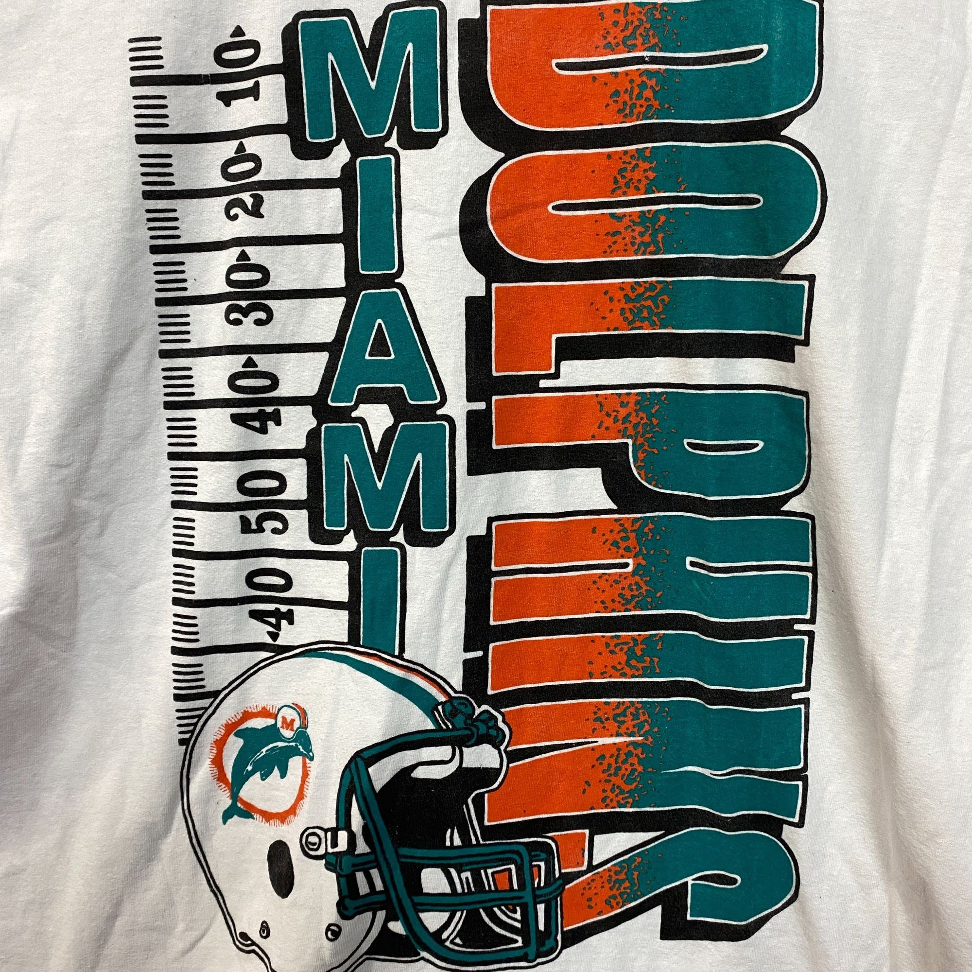 NFL NFL Miami Dolphins Yardage Graphic Design T-shirt Large Size US L / EU 52-54 / 3 - 2 Thumbnail