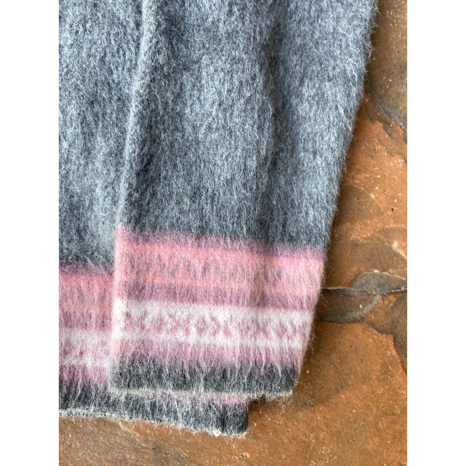 Pinko Tejidos Aly Marka Alpaca Llama Novelty Print Sweater Women Small Pink Crew Neck Long Sleeve Size S / US 4 / IT 40 - 5 Thumbnail