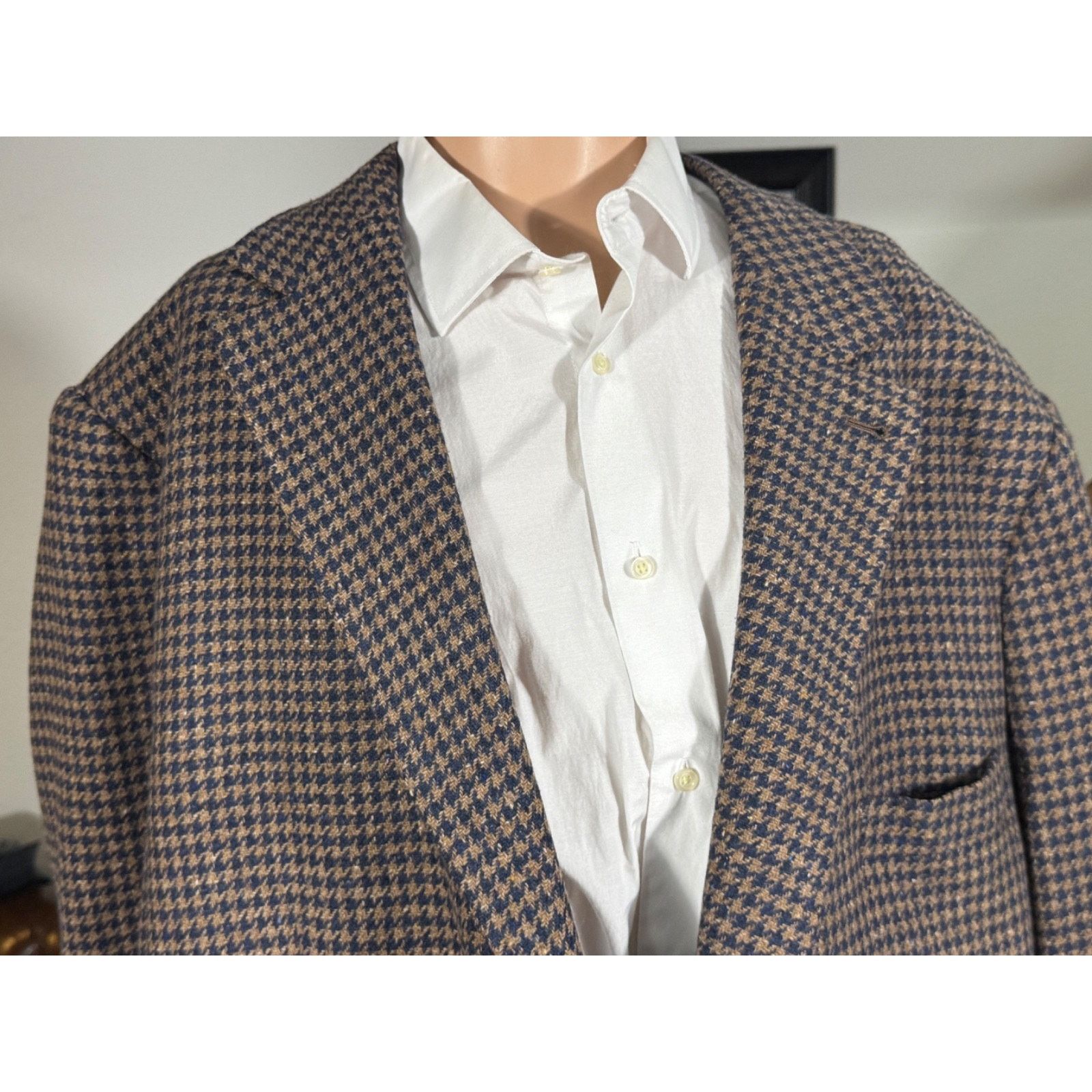 Brunello Cucinelli Brunello Cucinelli Houndstooth 64 54RUS Wool Cashmere Size 54R - 9 Thumbnail