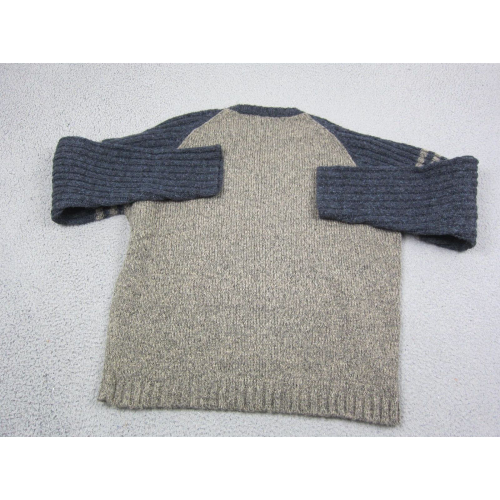 Vintage VINTAGE Industrial Exchange Sweater Mens XL Gray Blue Wool Stripe Sweatshirt Pullover Crew Neck 90s Casual Knit Knitwear Wool Blend-? Size US XL / EU 56 / 4 - 7 Thumbnail