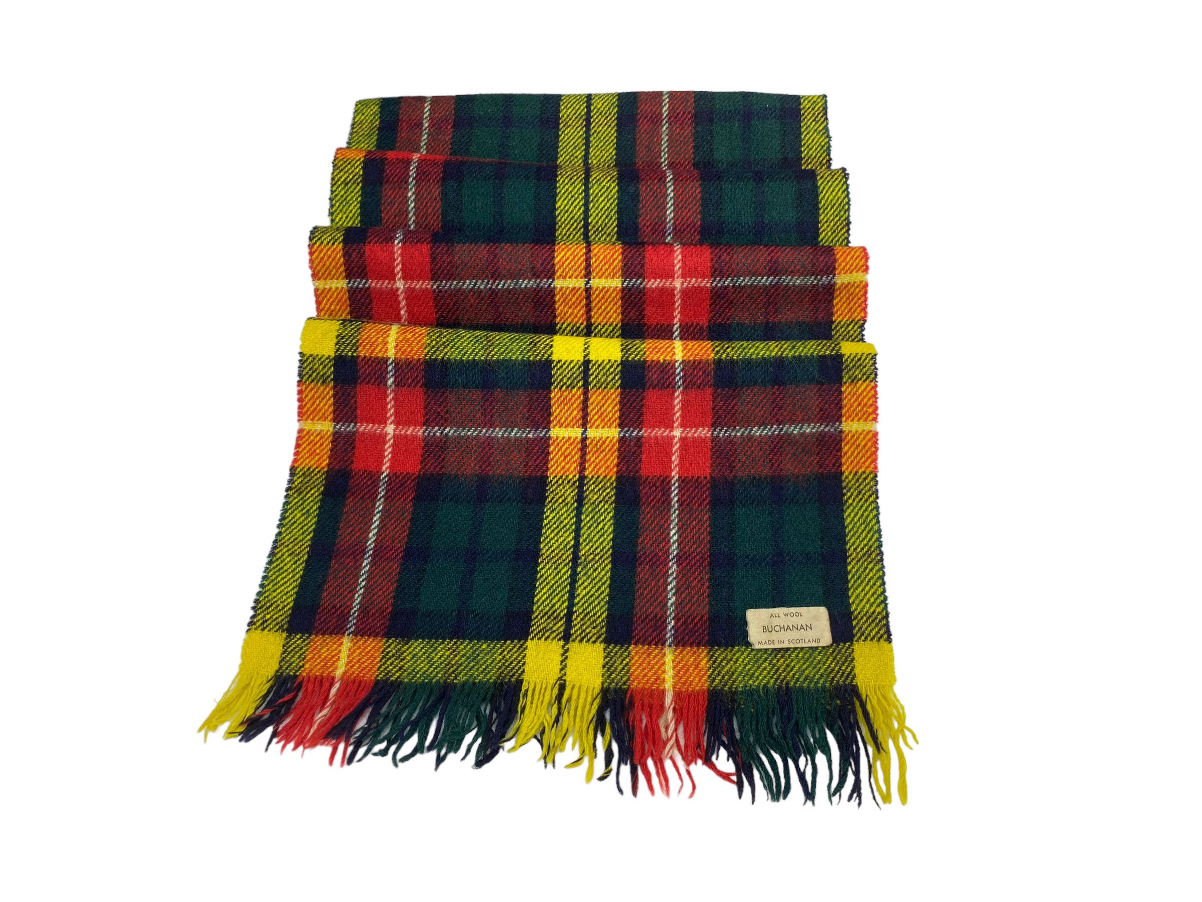 Vintage Vintage Buchanan Tartan Wool Muffler Scarf - Scottish Plaid Size ONE SIZE - 8 Thumbnail
