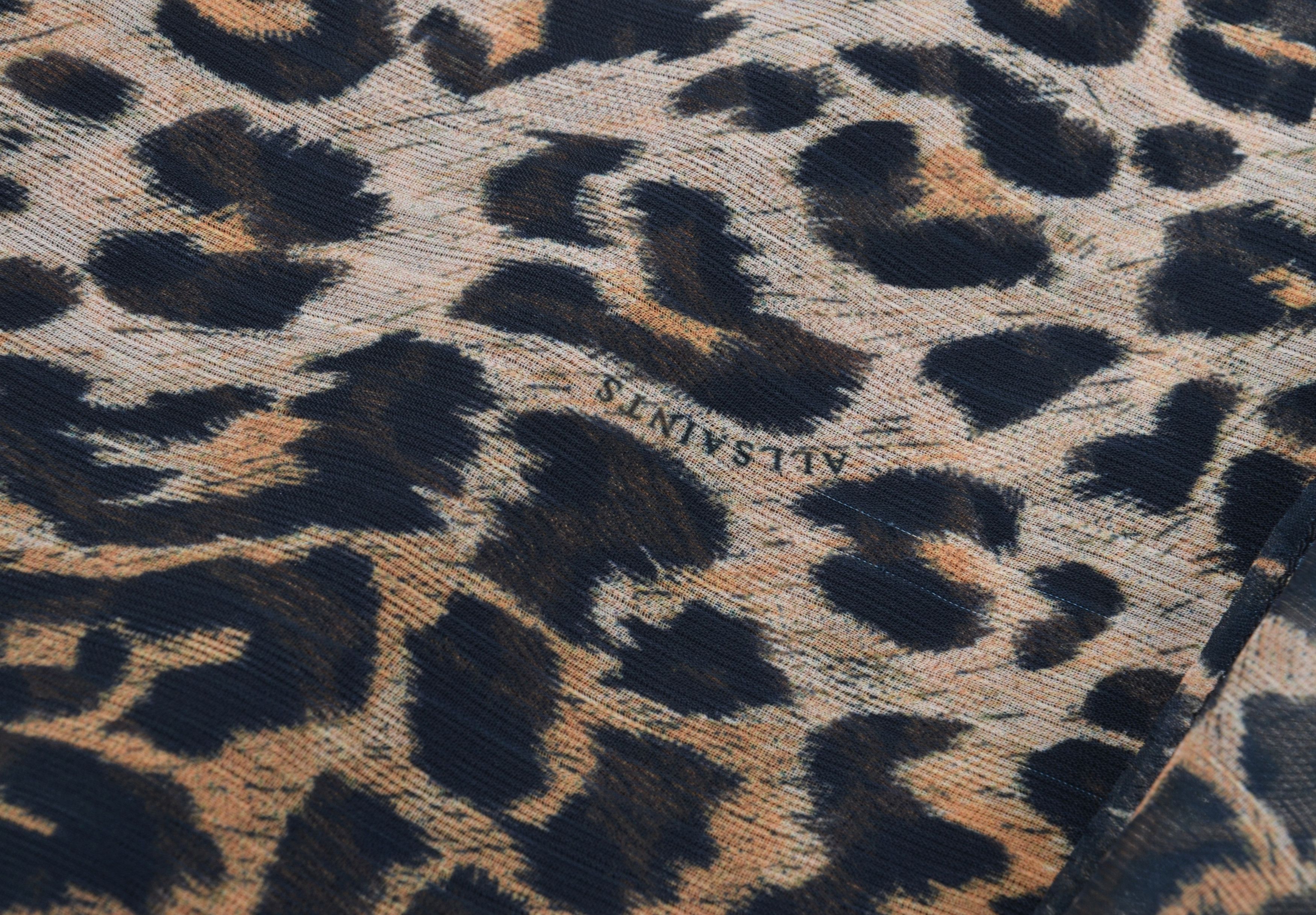 Allsaints Allsaints Leopard High Low Layered Asymmetric Mesh Skirt Size 27" / US 4 / IT 40 - 7 Thumbnail