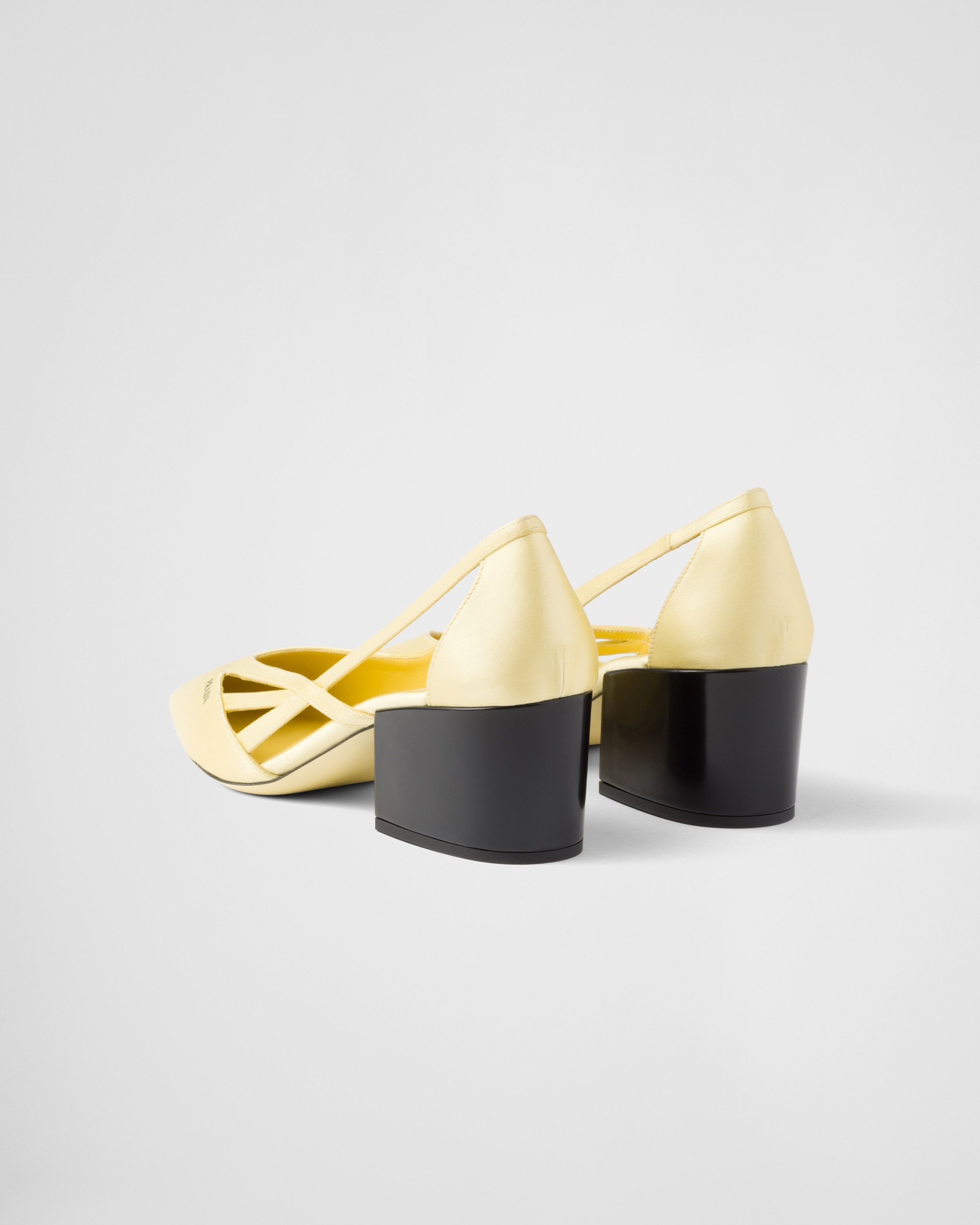 Prada os11x0126 Satin Cut-Out Pumps in Yellow Size US 9 / IT 39 - 5 Thumbnail