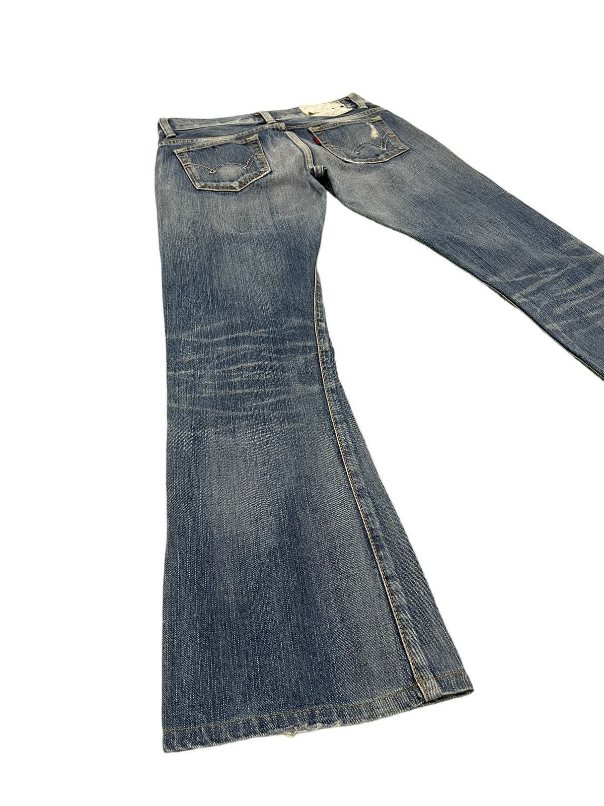 Edwin Flare Jeans Edwin Japan Distress Low Rise Boot Cut 6🟦3 Size US 29 - 12 Thumbnail