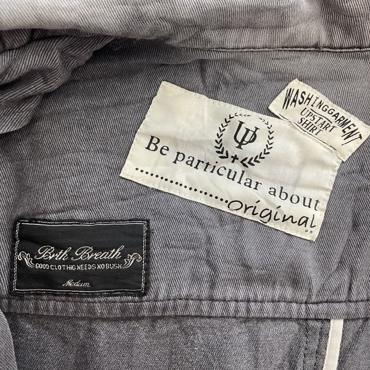 Japanese Brand BRTH:BREATH x UPSTART Shirt Japan Button Up Grey Denim Jeans Size US M / EU 48-50 / 2 - 5 Thumbnail