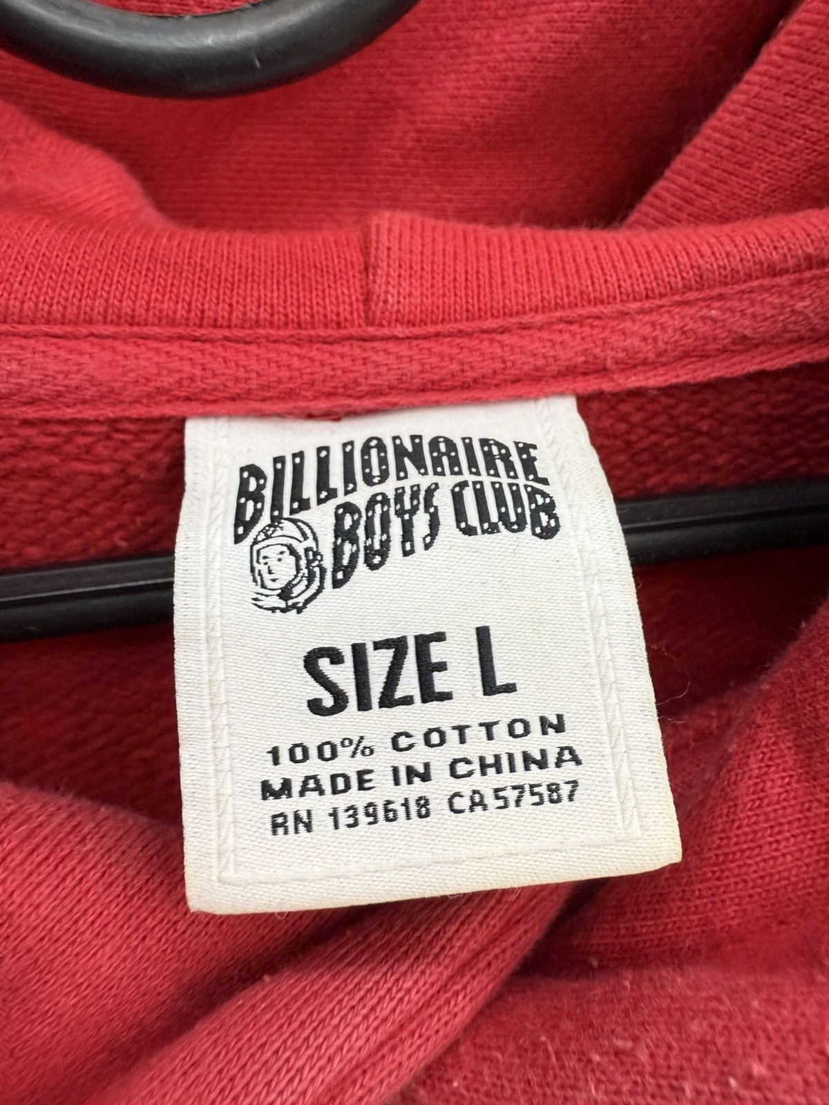Billionaire Boys Club Billionaire Boys Club Logo Printed Red Hoodie Size US L / EU 52-54 / 3 - 3 Thumbnail