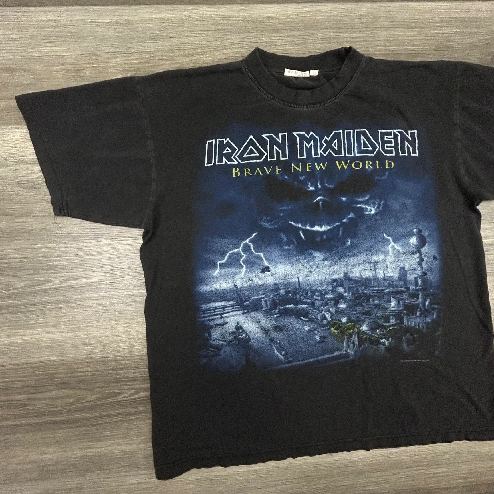 Vintage VINTAGE Iron Maiden Shirt Mens XL Black Brave New World Double Sided 2010 Euro Size US XL / EU 56 / 4 - 3 Thumbnail