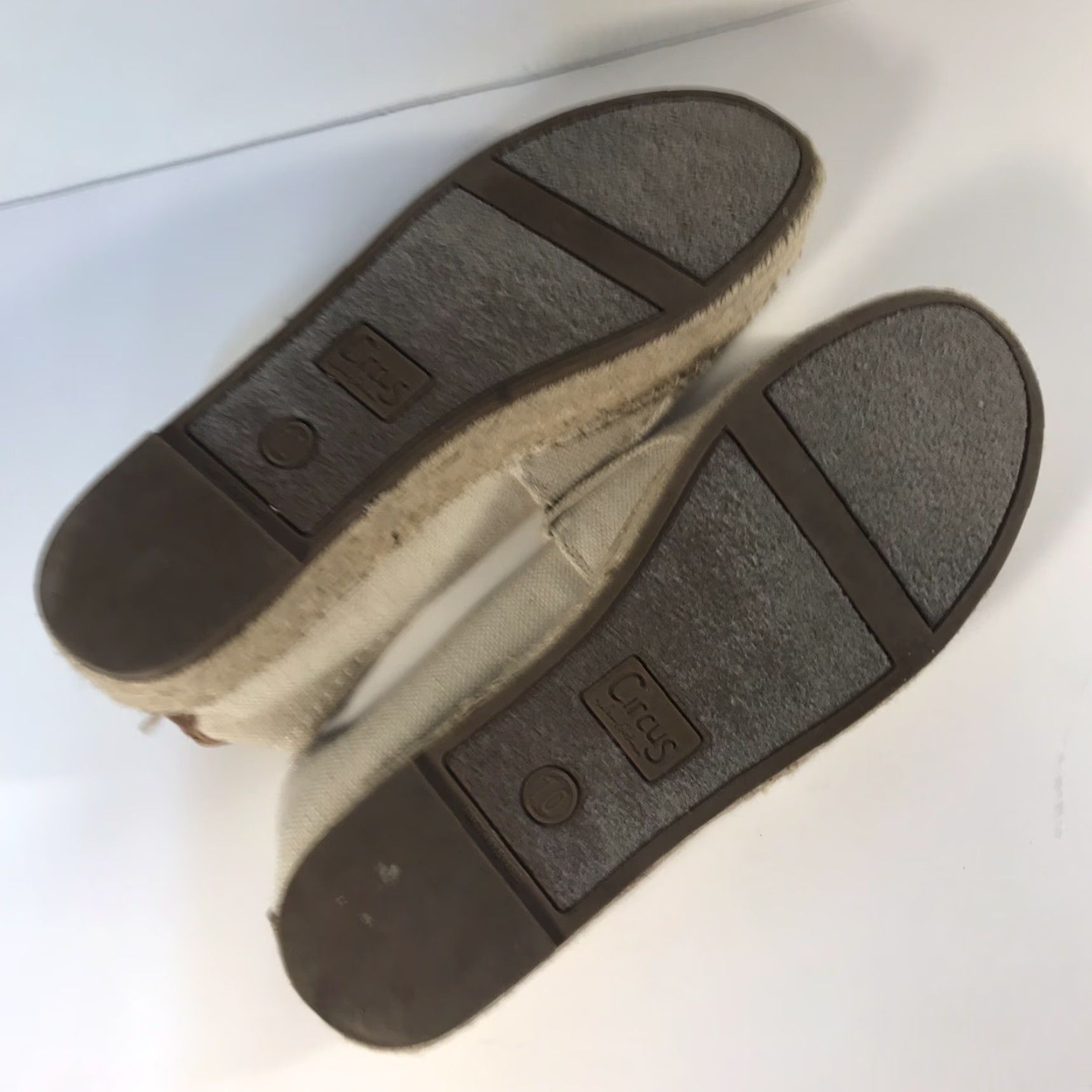 Vintage VINTAGE Circus Sam Edelman Cream Canvas Flat Espadrilles Womens Size 10M Summer Casual Platform Size US 10 / IT 40 - 6 Thumbnail