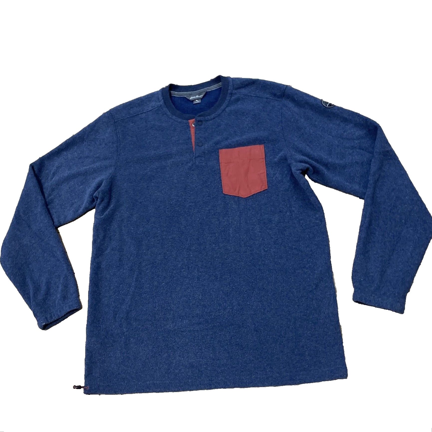 Eddie Bauer EDDIE BAUER Snap Henley Sweater Men TL Blue Orange Thermal Pack Piled L Tall Size US L / EU 52-54 / 3 - 2 Thumbnail