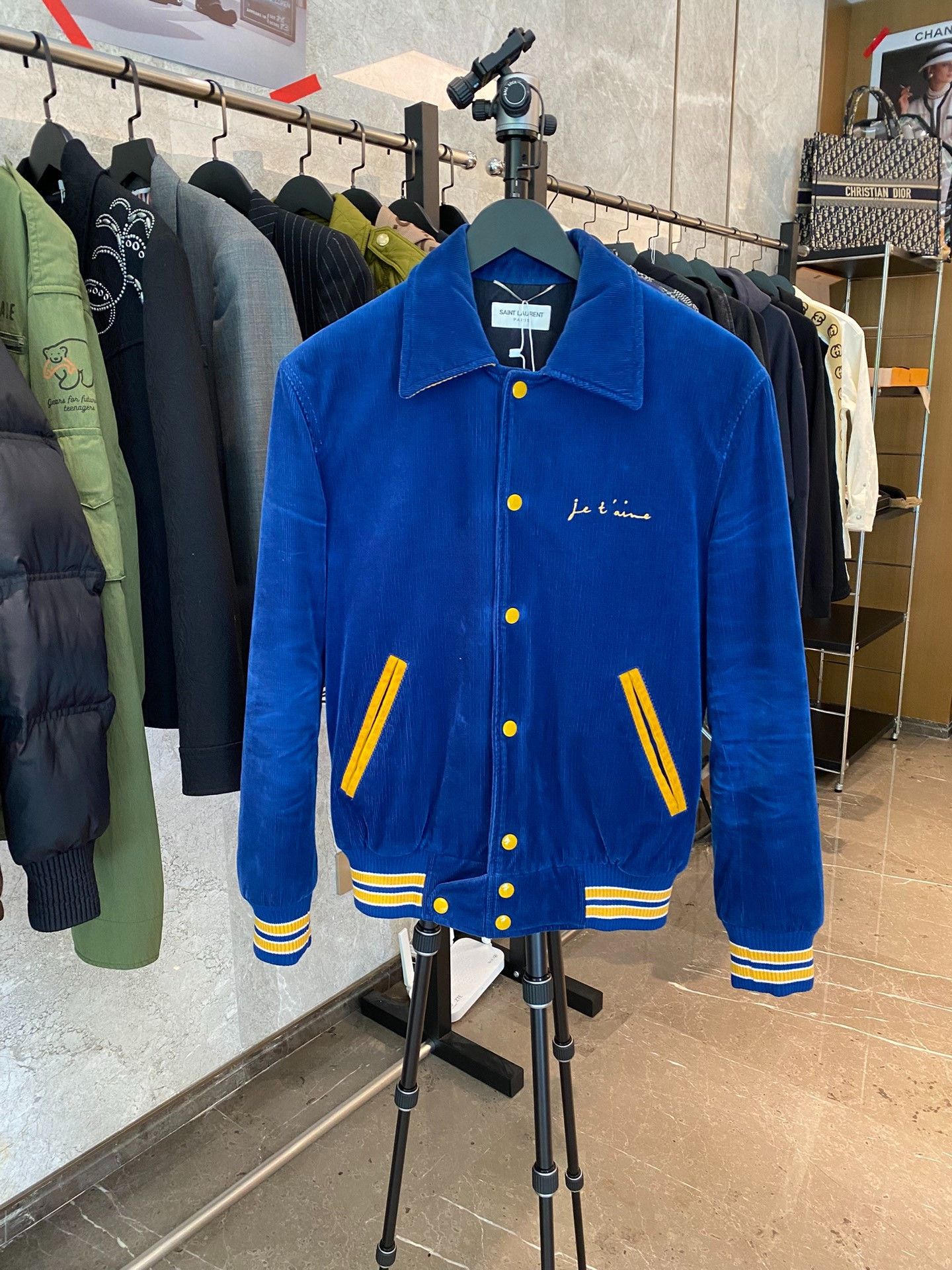 Saint Laurent Paris Saint Laurent Paris Cotton Yellow Heavy Coat s Men Size US S / EU 44-46 / 1 - 1 Thumbnail