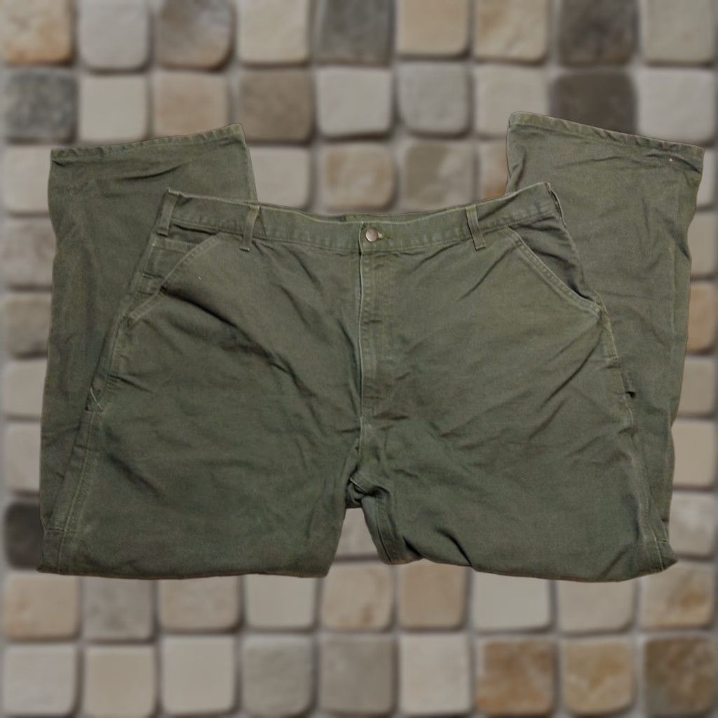 Carhartt Carhartt Pants 90s B11 MOS Moss 42x30 Washed Duck Canvas Dungaree Carpenter Workwear Casual Carhartt Mens 42 Green 5-Pocket Grunge Vintage Womens? Size US 42 / EU 58 - 1 Thumbnail