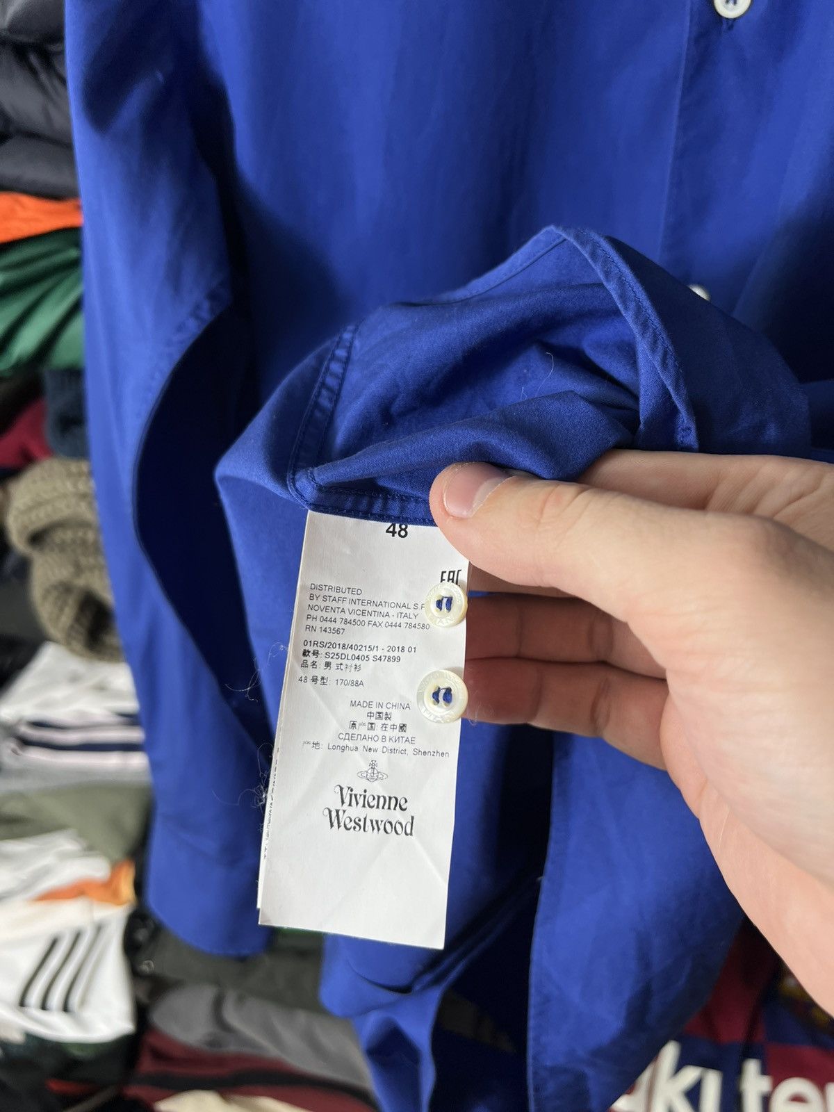 Vivienne Westwood Vivienne Westwood Blue Shirt Size 48 Orb Logo Button Up Size US M / EU 48-50 / 2 - 8 Thumbnail