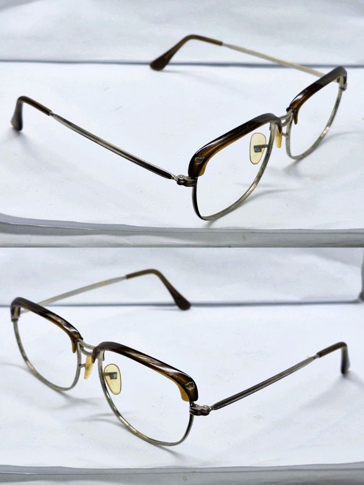 Other VINTAGE 1990s Japanese Slim Browline Glasses 55mm Modern Size ONE SIZE - 4 Thumbnail