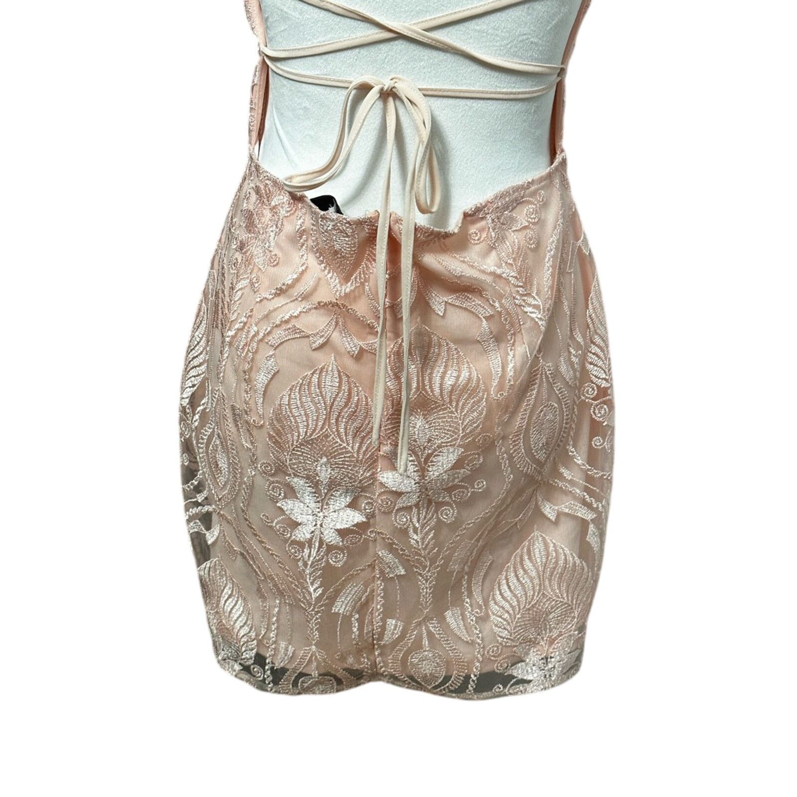 Area Area Sheath Dress Mini Sweetheart Neck Sleeveless Pink L Size L / US 10 / IT 46 - 8 Thumbnail