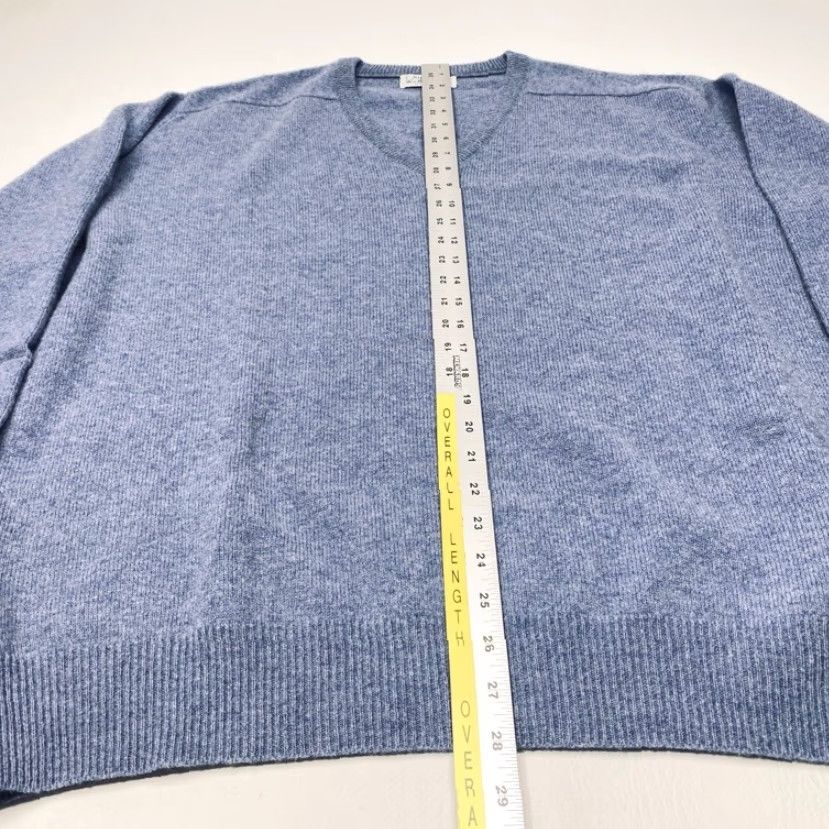 Market Quill's Woollen Market Womens 2XL Blue 100% Purew New Wool V-Neck Sweater Size XXL / US 16-18 / IT 52-54 - 7 Thumbnail
