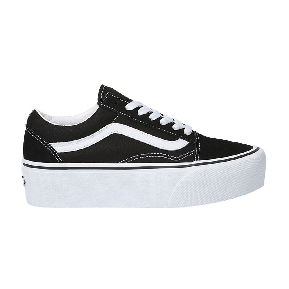 image of Vans Old Skool Stackform Black White Shoes, Men's (Size 9.5)