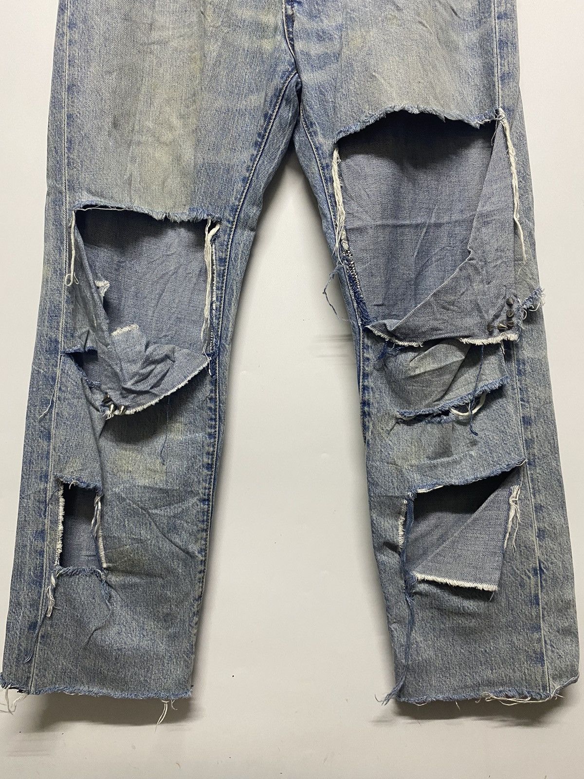 GU × If Six Was Nine GU Japan Distressed Goth Punk Denim Jeans Size US 30 / EU 46 - 4 Thumbnail