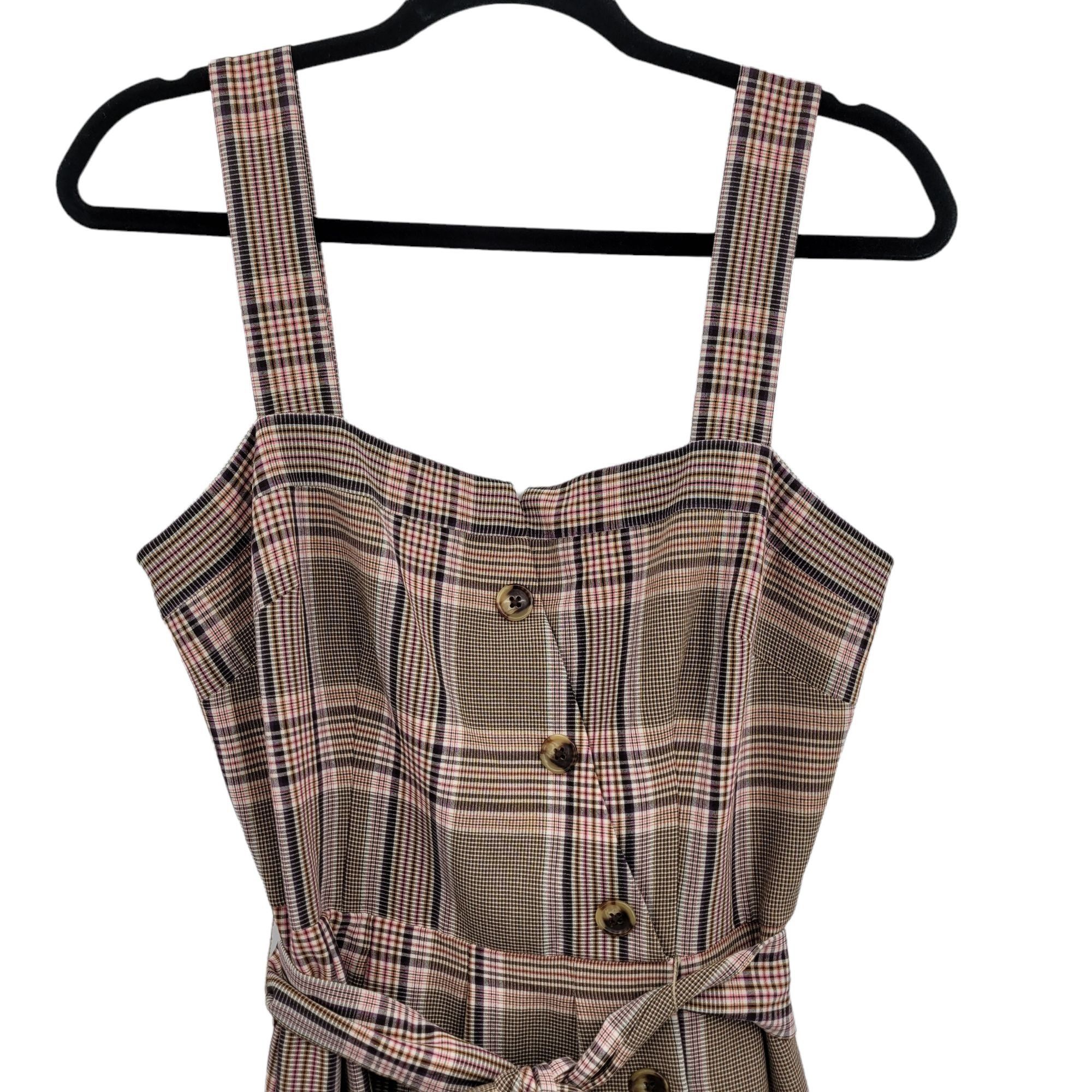 Other Gal Meets Glam Madison Tie Front Dress Sz 10 Pink Plaid Retr Size L / US 10 / IT 46 - 7 Thumbnail