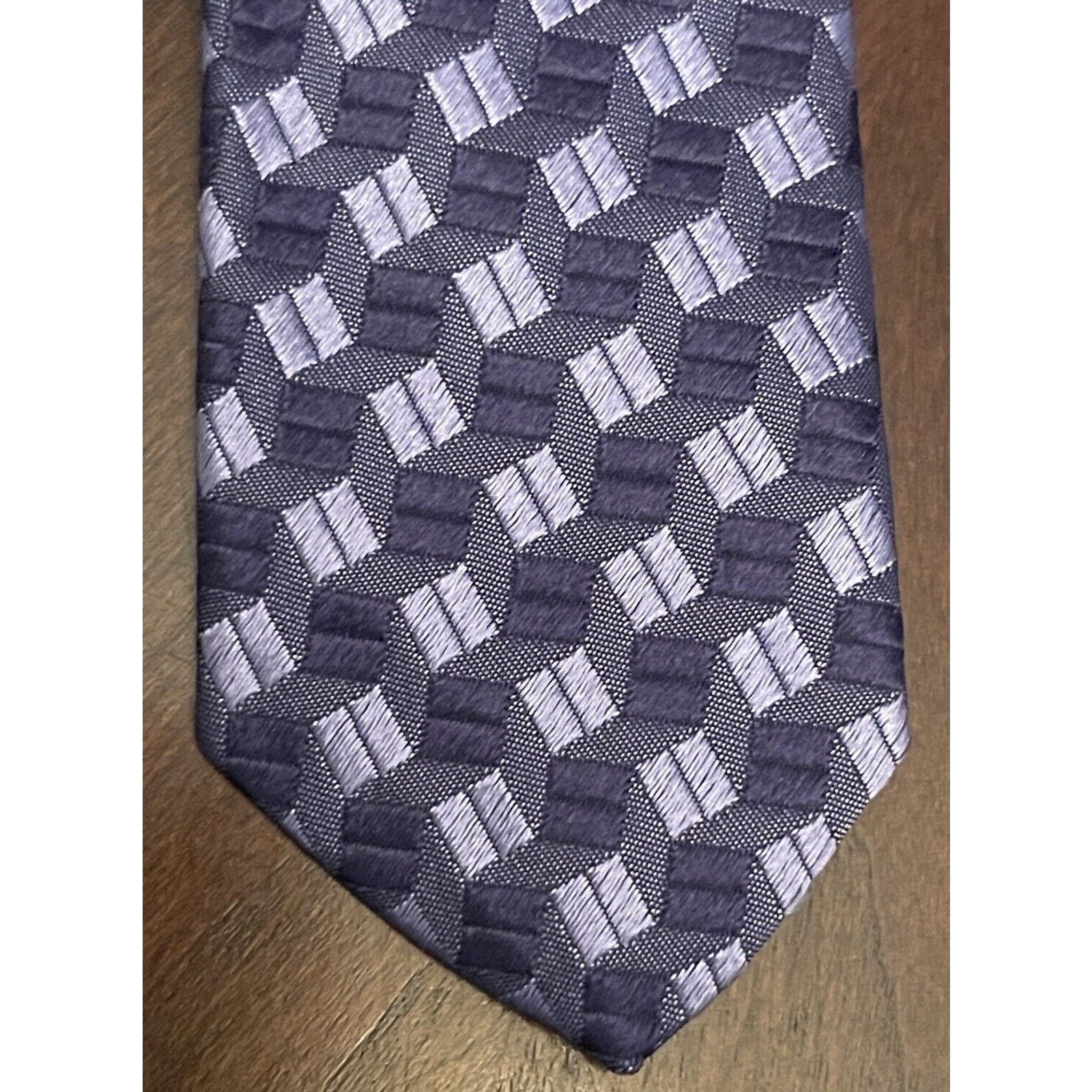 Geoffrey Beene Geoffrey Beene Blue 100% Silk Men’s Neck Tie Made In Italy Size ONE SIZE - 6 Thumbnail